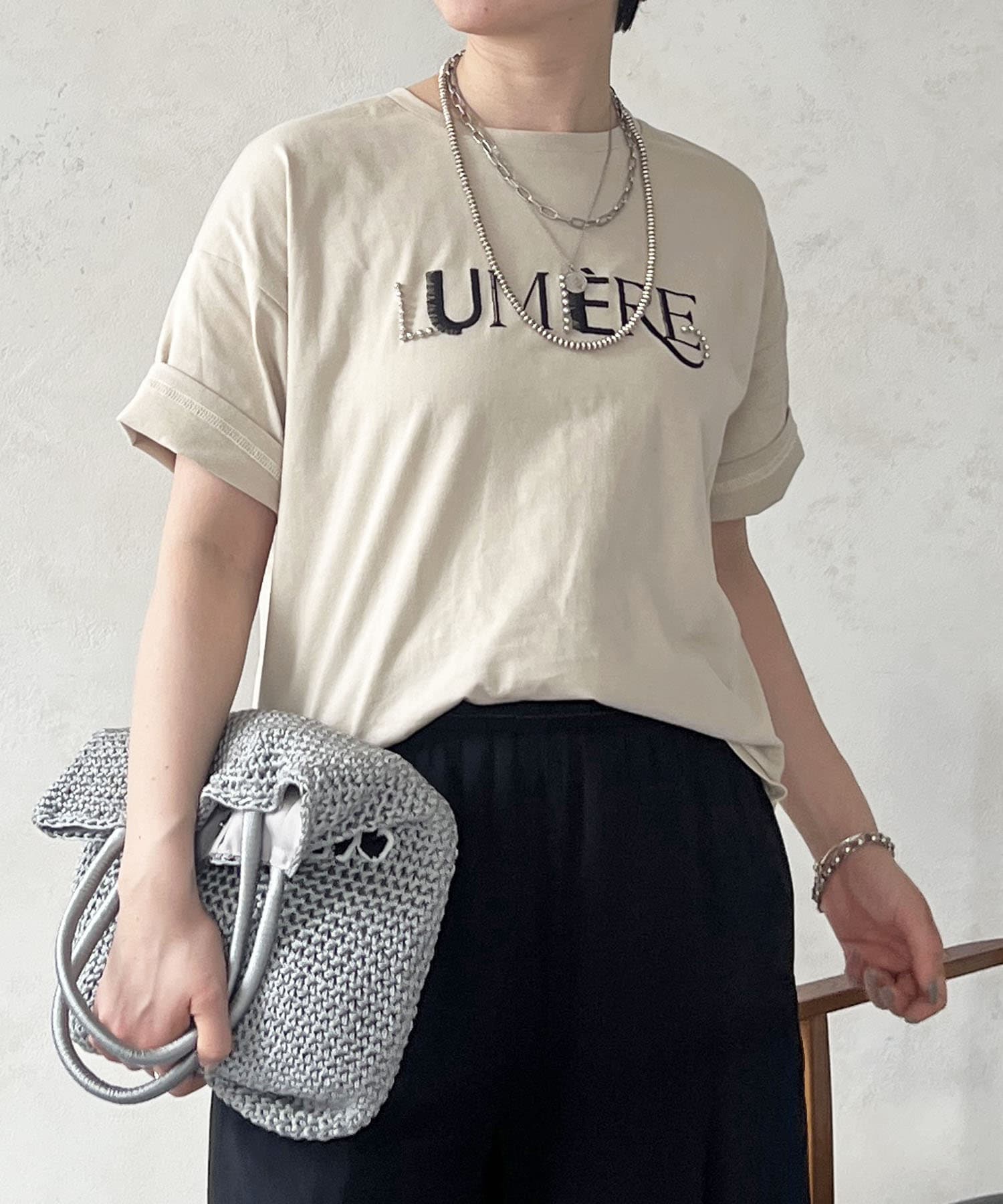 Croisiere(クロジエール) スタッズ刺繍TEE