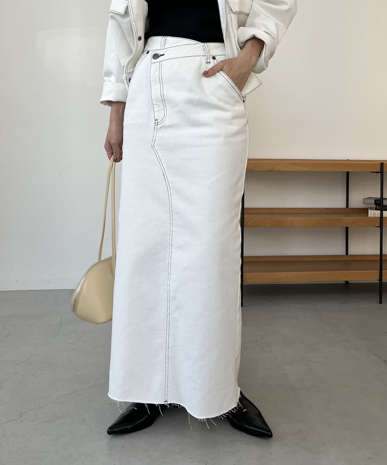 CAPRICIEUX LE'MAGE】デニムマキシスカート | OUTLET CAPRICIEUX LE'MAGE】デニムマキシスカート | OUTLET