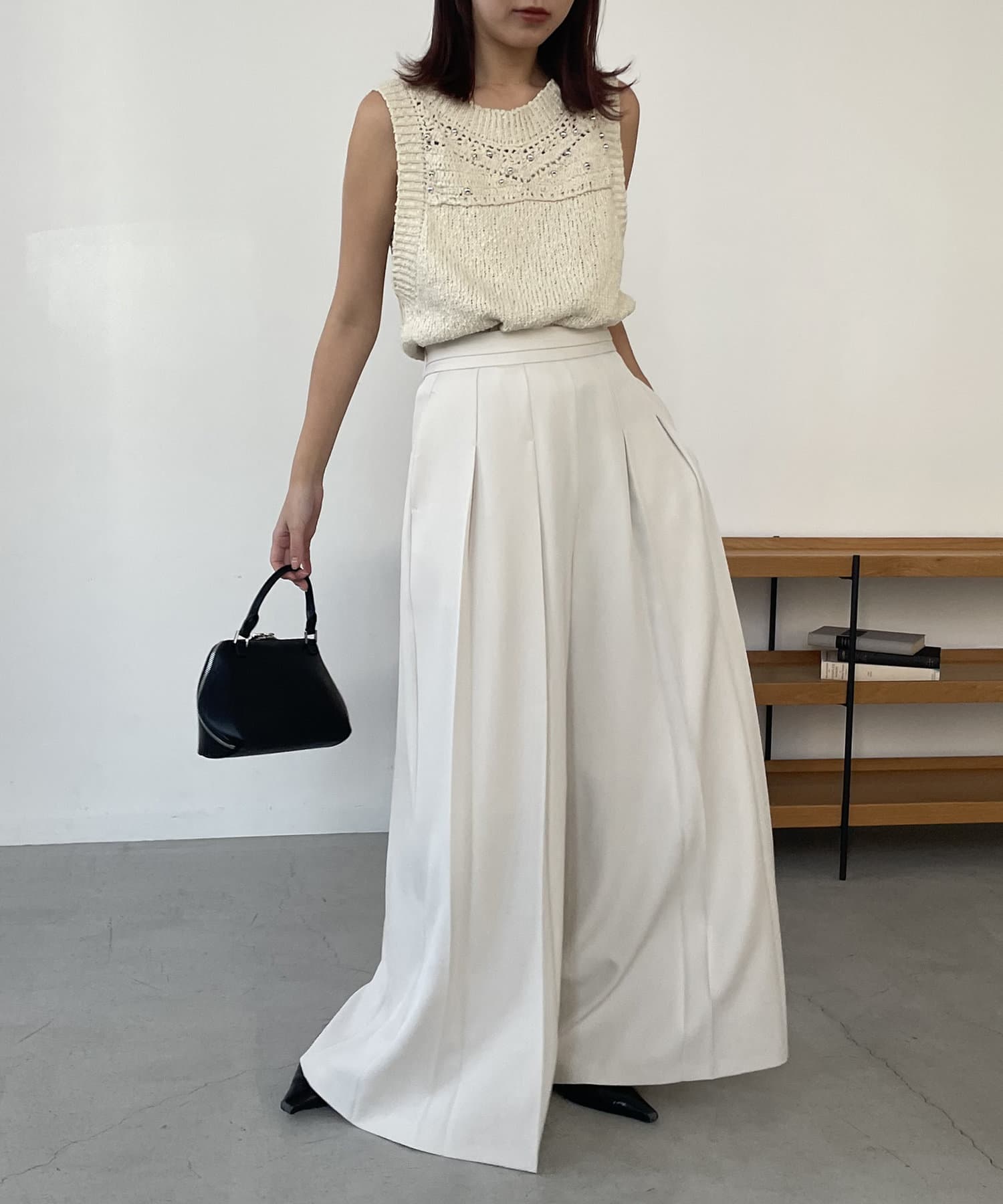 OUTLET(アウトレット) 【CAPRICIEUX LE'MAGE】タックプリーツパンツ