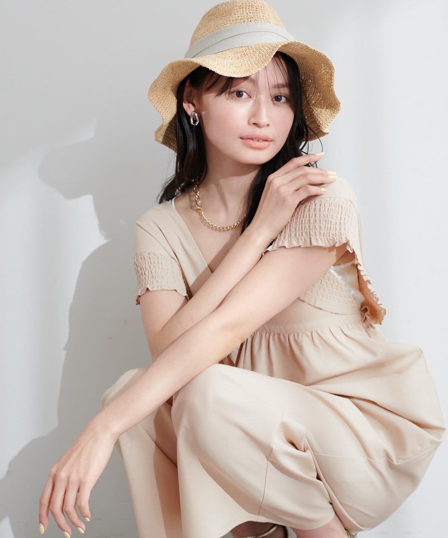 natural coutureナチュラルクチュールオールインワンベージュ