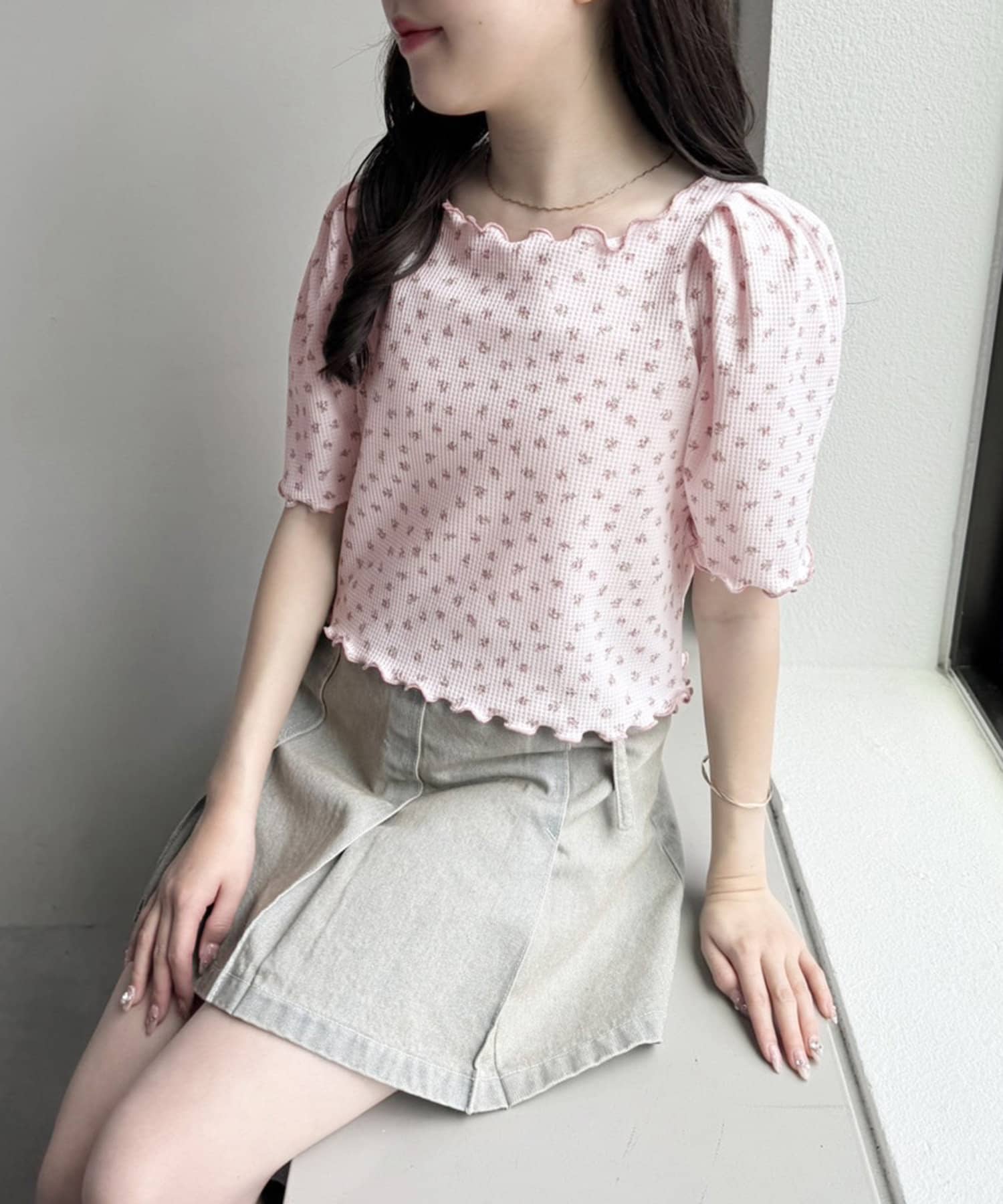 NICE CLAUP / OLIVE des OLIVE OUTLET(ナイスクラップ  / オリーブ デ オリーブ アウトレット) 【one after another】サーマル半袖