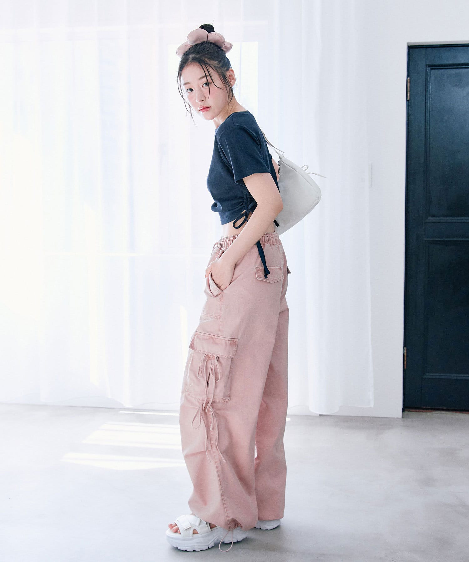 OLIVE des OLIVE(オリーブ デ オリーブ) 【プチプラ】キラキラドロストTシャツ