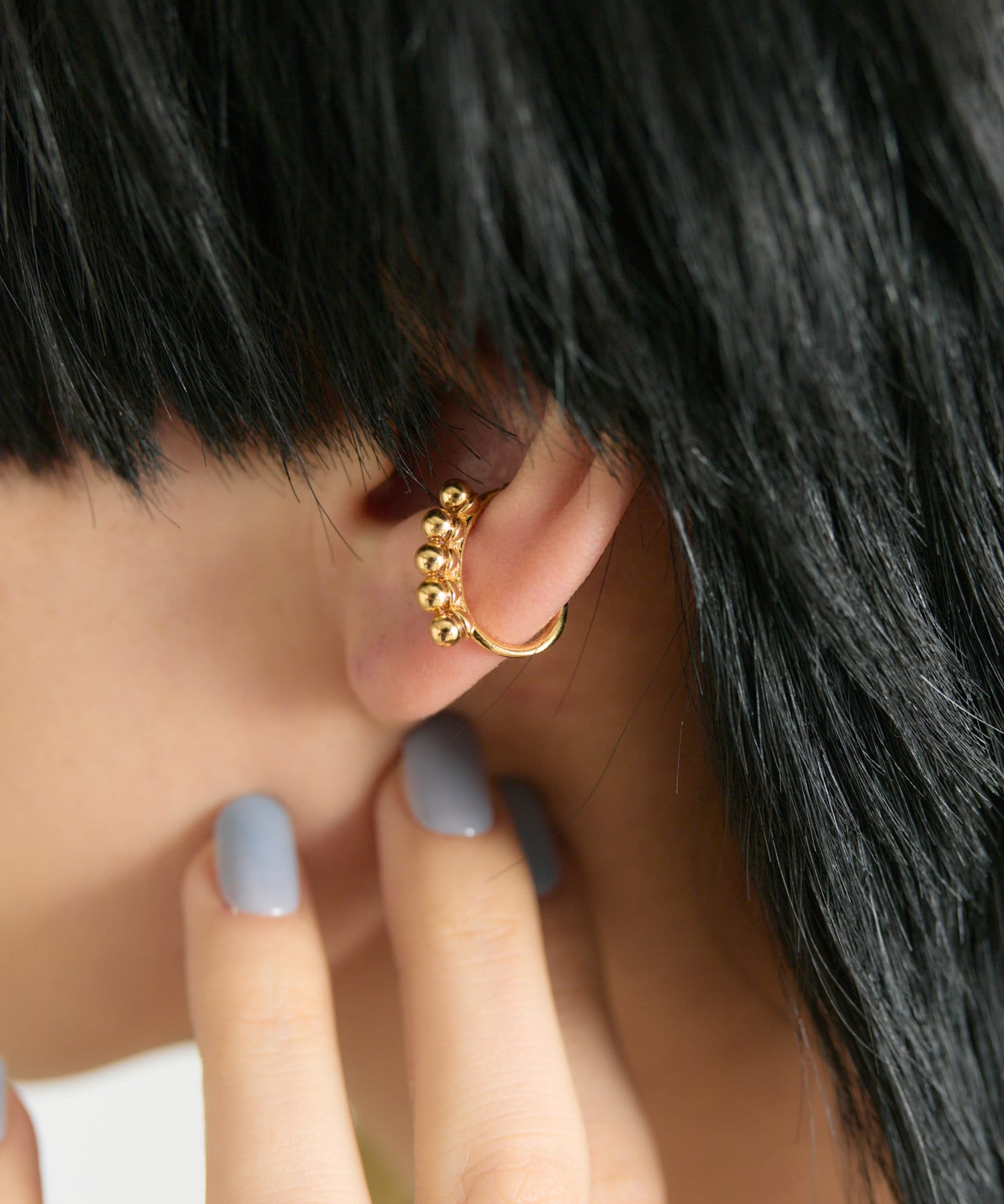 ear PAPILLONNER(イア パピヨネ) 《スターリングシルバー使用》ボールラインイヤーカフ