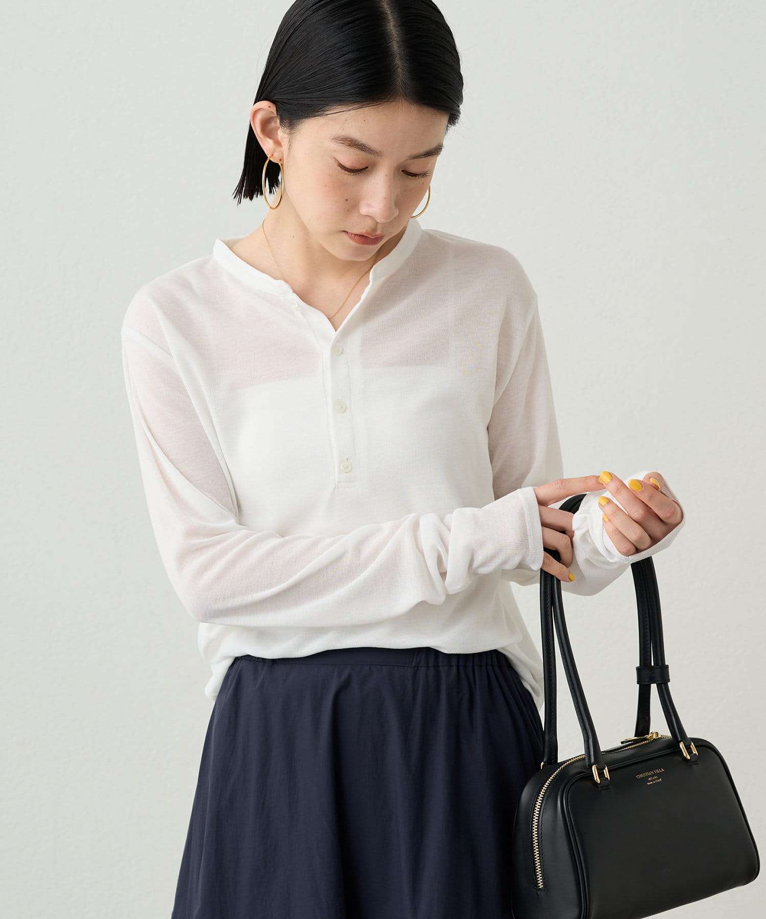 LOUNGEDRESS(ラウンジドレス) ヘンリーネックカットソー