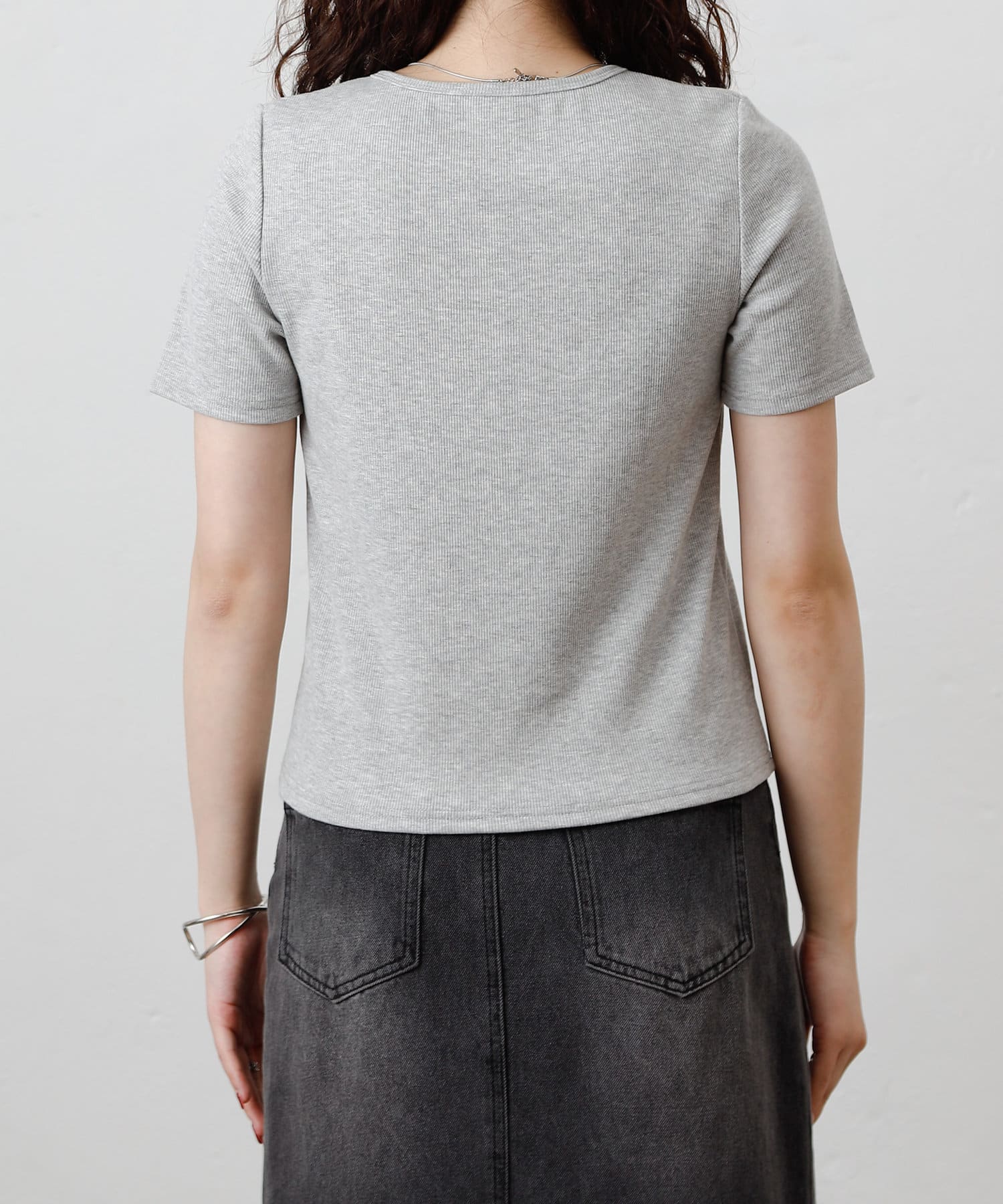 COLONY 2139(コロニー トゥーワンスリーナイン) 【WEB限定】ヘンリーネックテレコハーフスリーブTシャツ