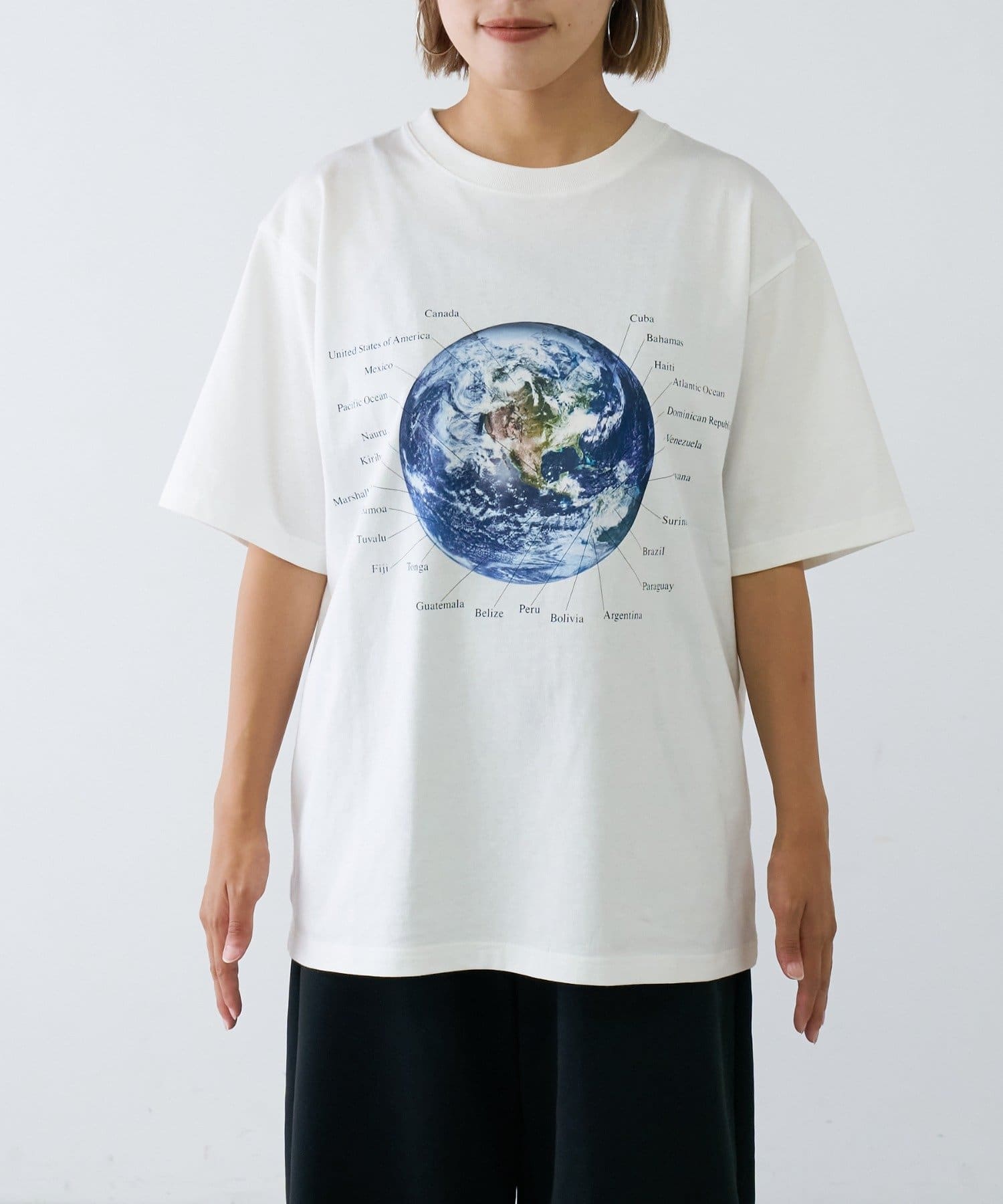 CIAOPANIC TYPY(チャオパニックティピー) 【WEB限定】【新色追加】ムーンクレーター＆アースロゴプリントTee
