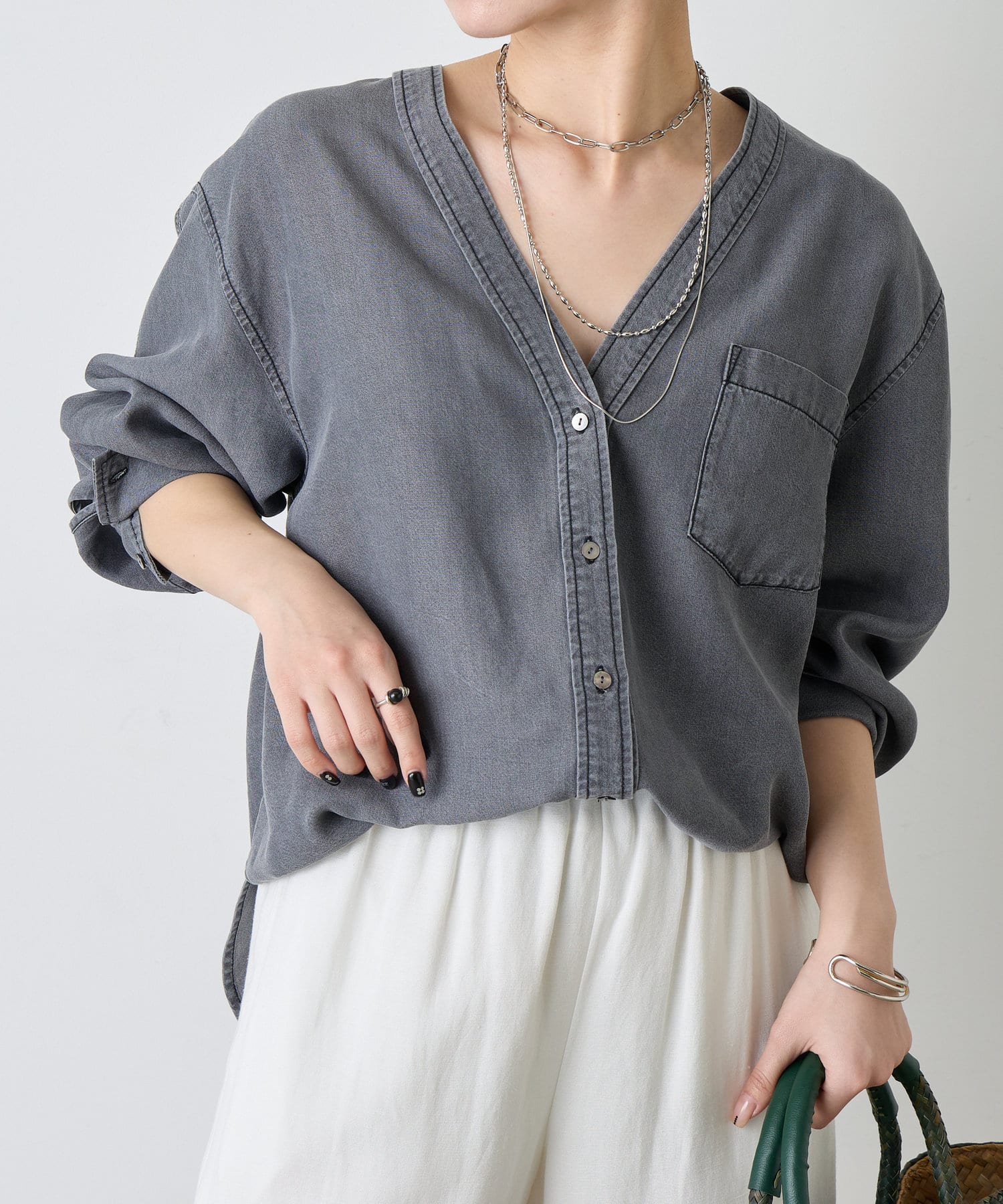Jena　espace merveilleux(ジェナ　エスパスメルヴェイユ) テンセルダブルVシャツ