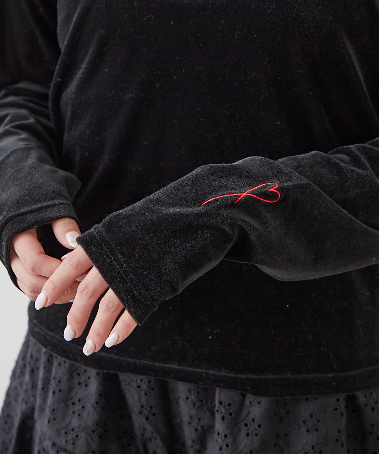 OUTLET(アウトレット) 【mystic】バックシャンベロアトップス