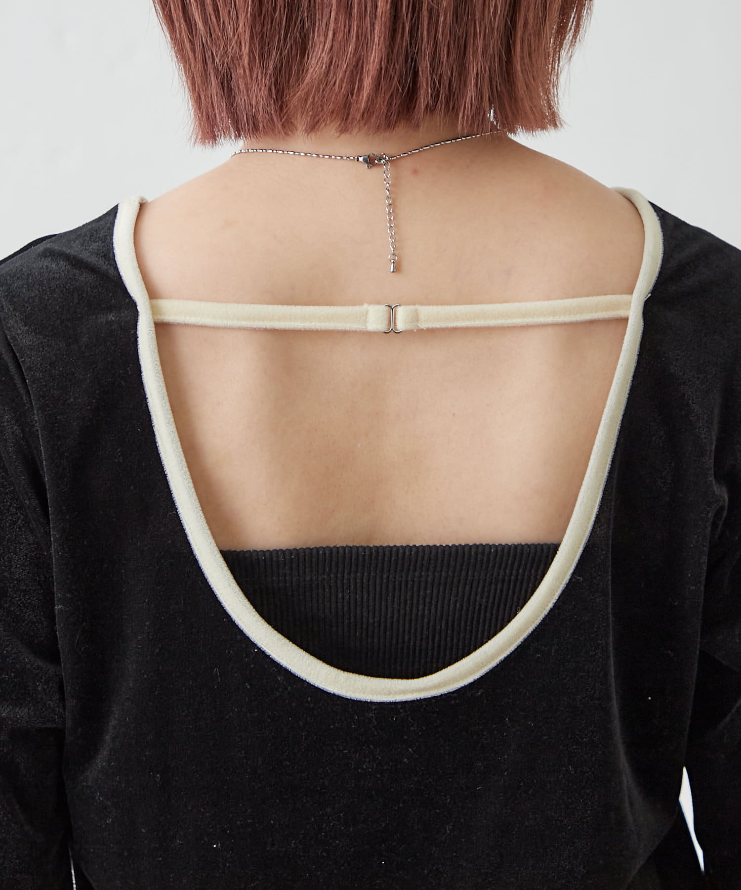 OUTLET(アウトレット) 【mystic】バックシャンベロアトップス