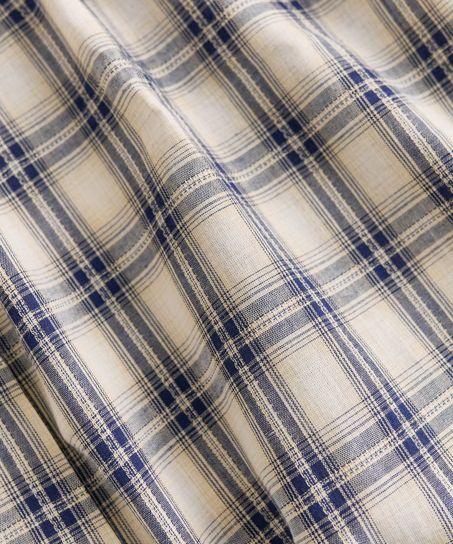 OUTLET(アウトレット) 【un dix cors】チェックコクーンスリーブシャツ