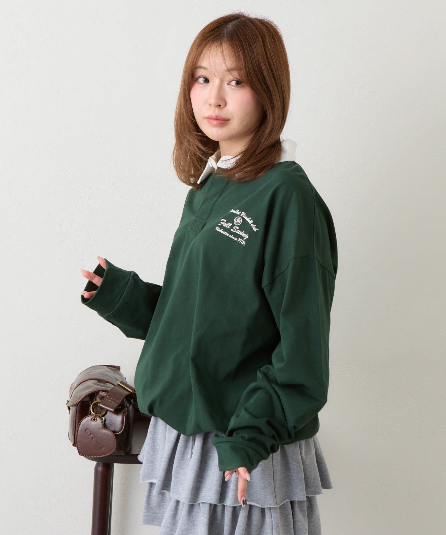 OUTLET(アウトレット) 【RAY CASSIN】胸刺繍ラガーTシャツ