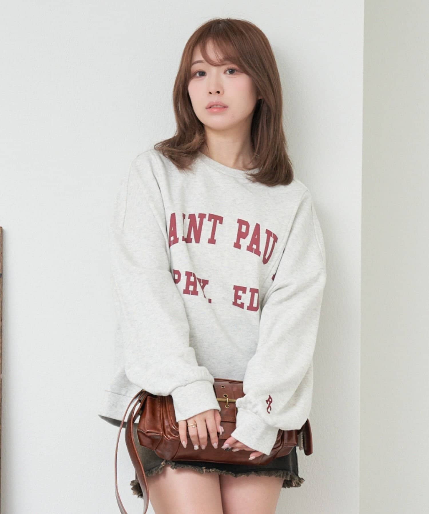 OUTLET(アウトレット) 【RAY CASSIN】ロゴクルールーズスウェット