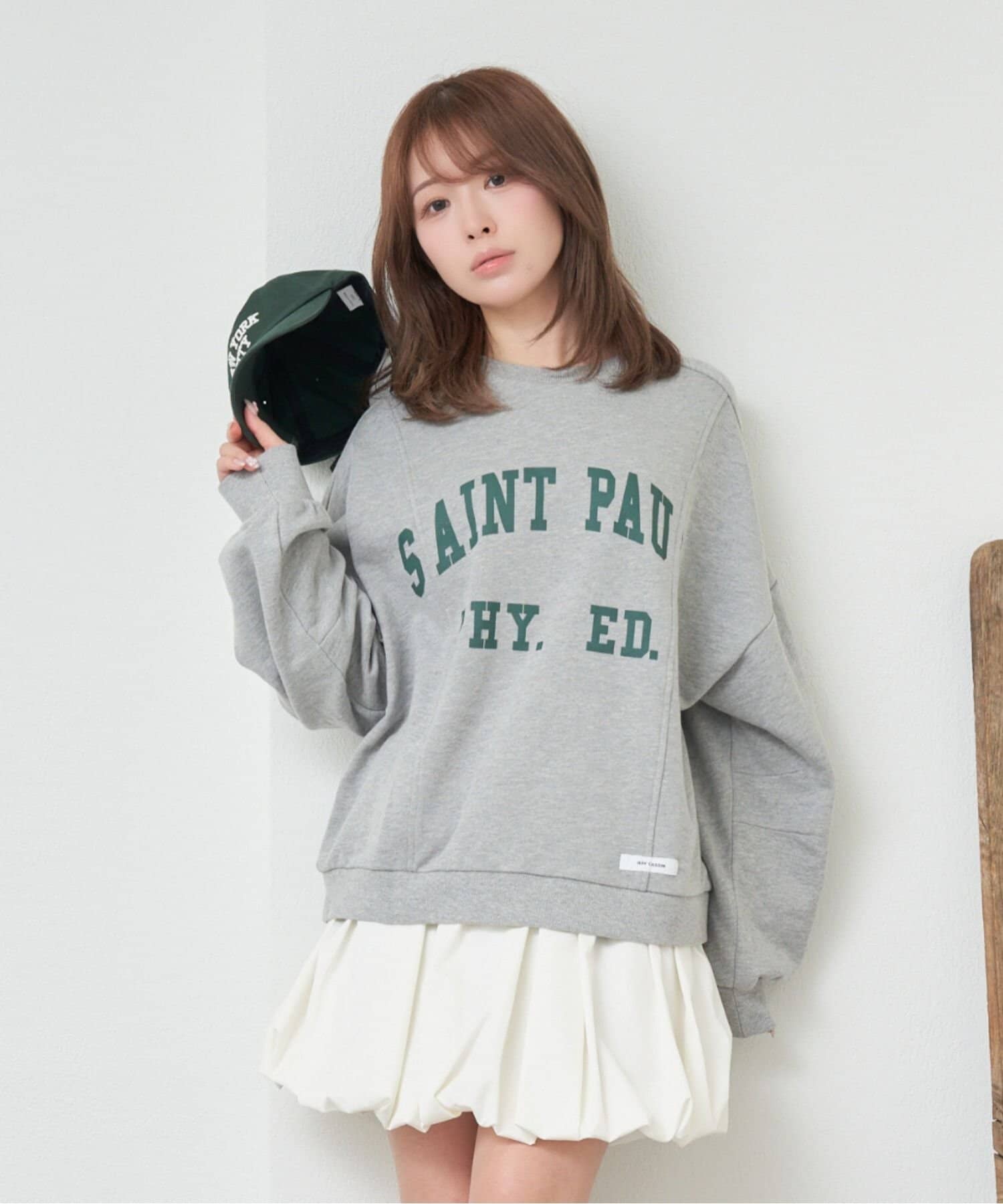 OUTLET(アウトレット) 【RAY CASSIN】ロゴクルールーズスウェット