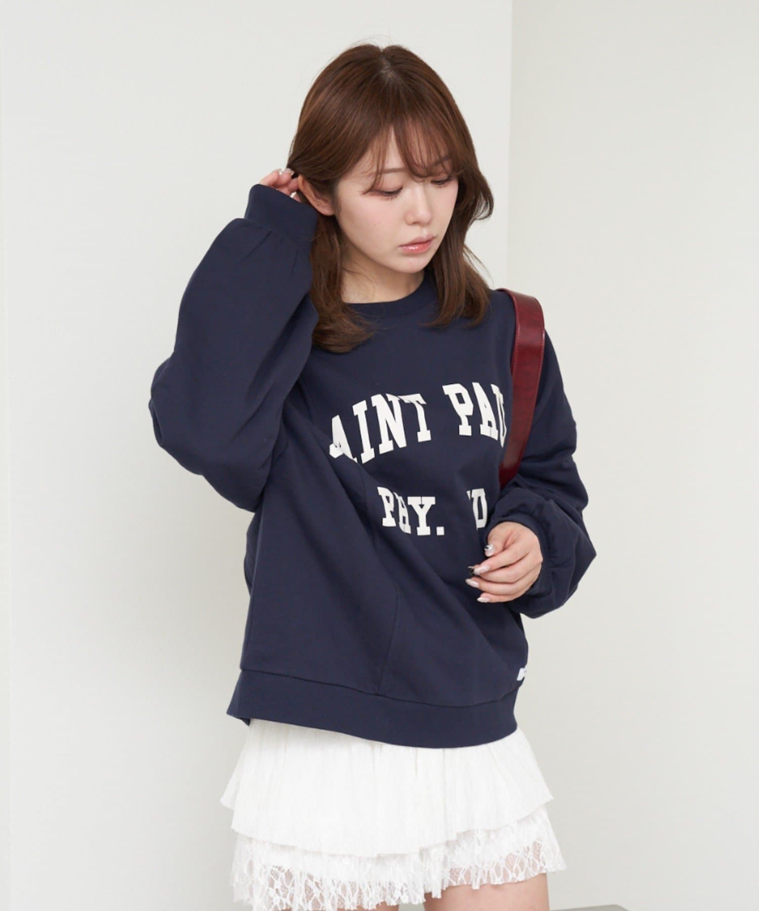 OUTLET(アウトレット) 【RAY CASSIN】ロゴクルールーズスウェット