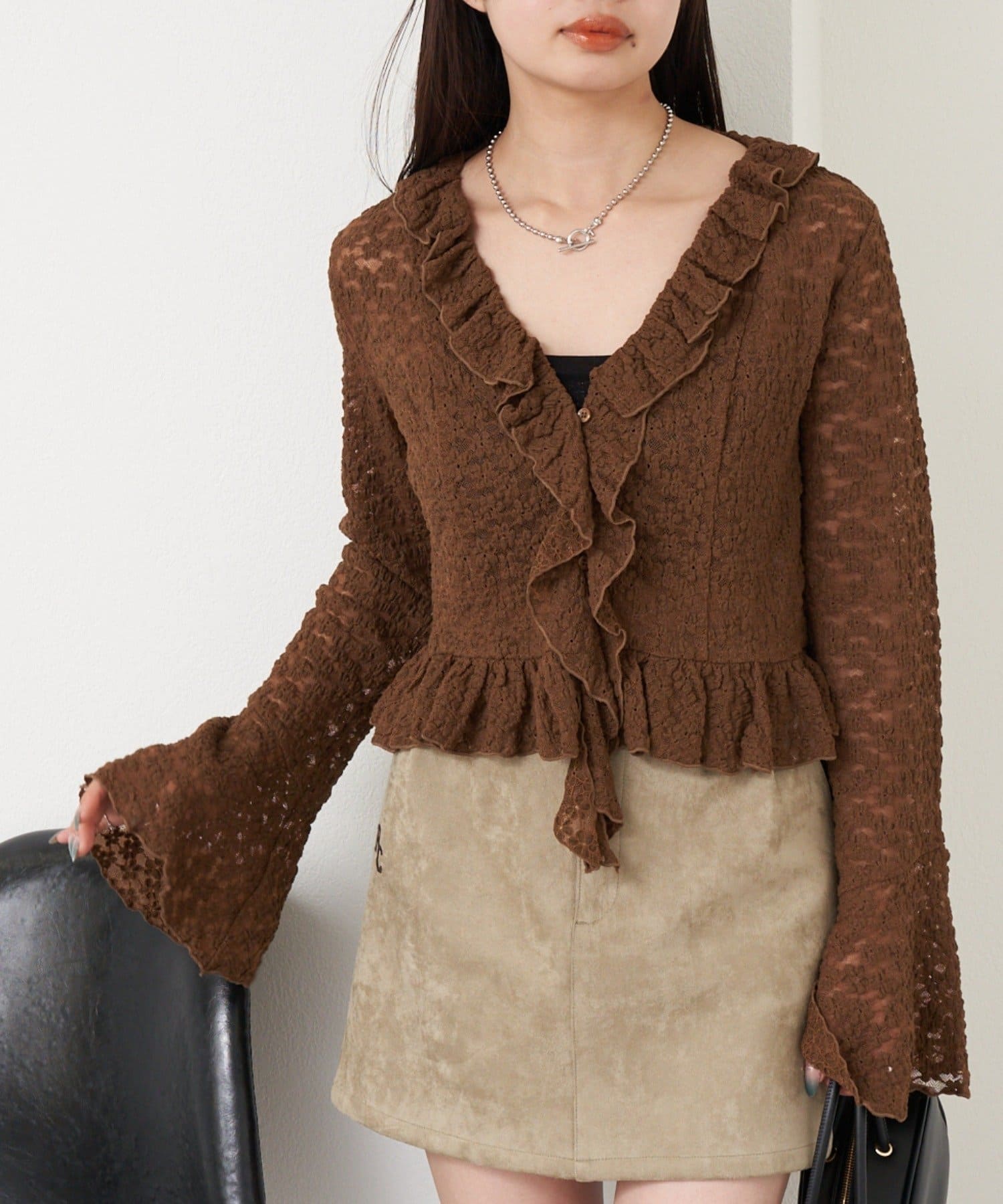 OUTLET(アウトレット) 【RAY CASSIN】2way ボリュームフリルブラウス