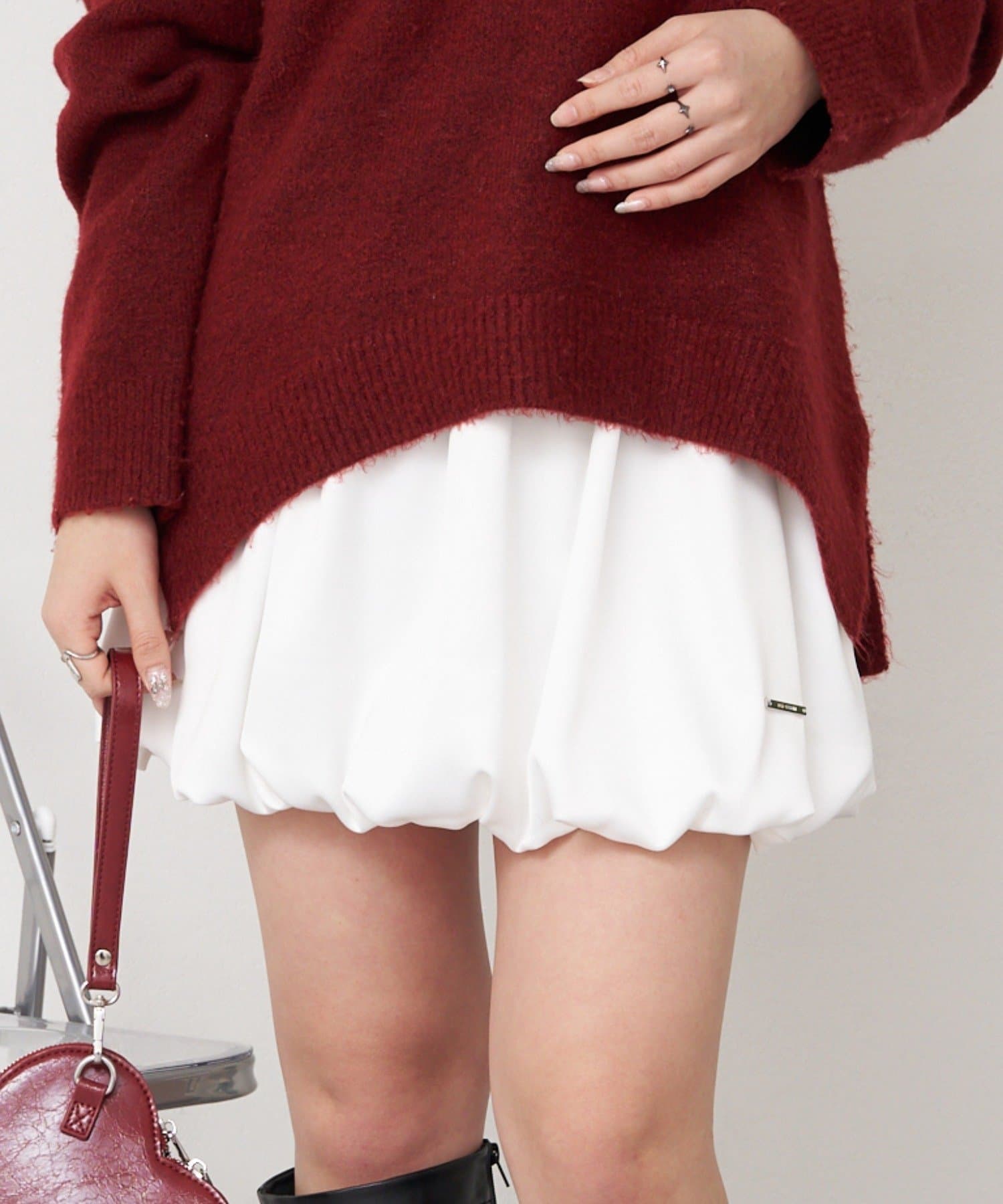 OUTLET(アウトレット) 【RAY CASSIN】サテンバルーンミニスカート