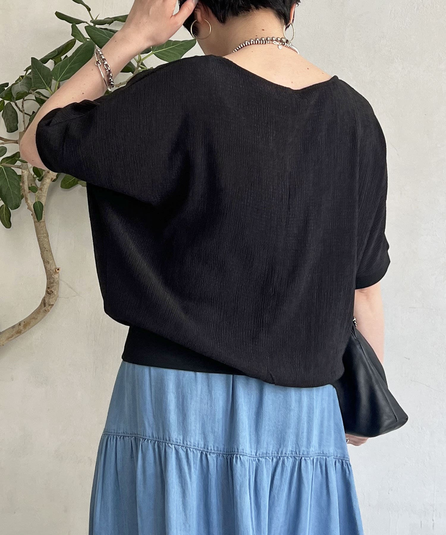 Croisiere(クロジエール) シャーリングドルマンカットソー