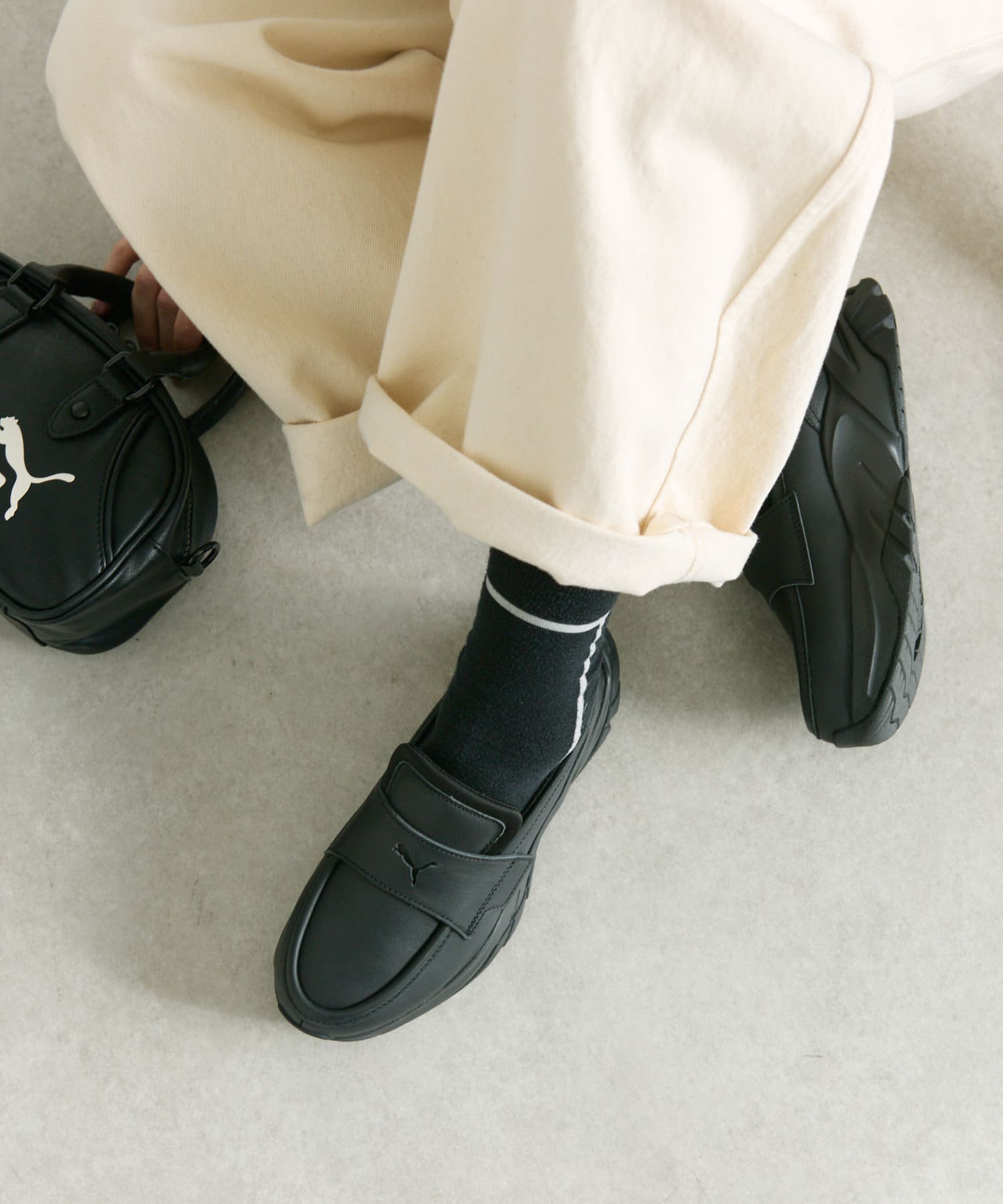 ear PAPILLONNER(イア パピヨネ) 【PUMA(プーマ)】LOAFYR  WNS PUMA BLACK ウィメンズ ローファー