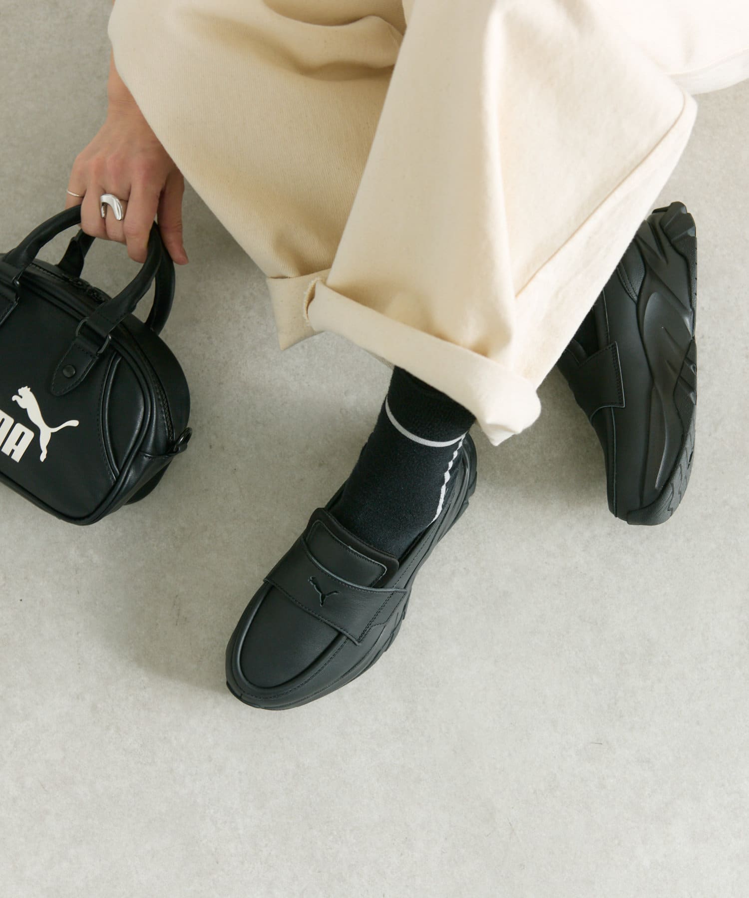 ear PAPILLONNER(イア パピヨネ) 【PUMA(プーマ)】LOAFYR  WNS PUMA BLACK ウィメンズ ローファー