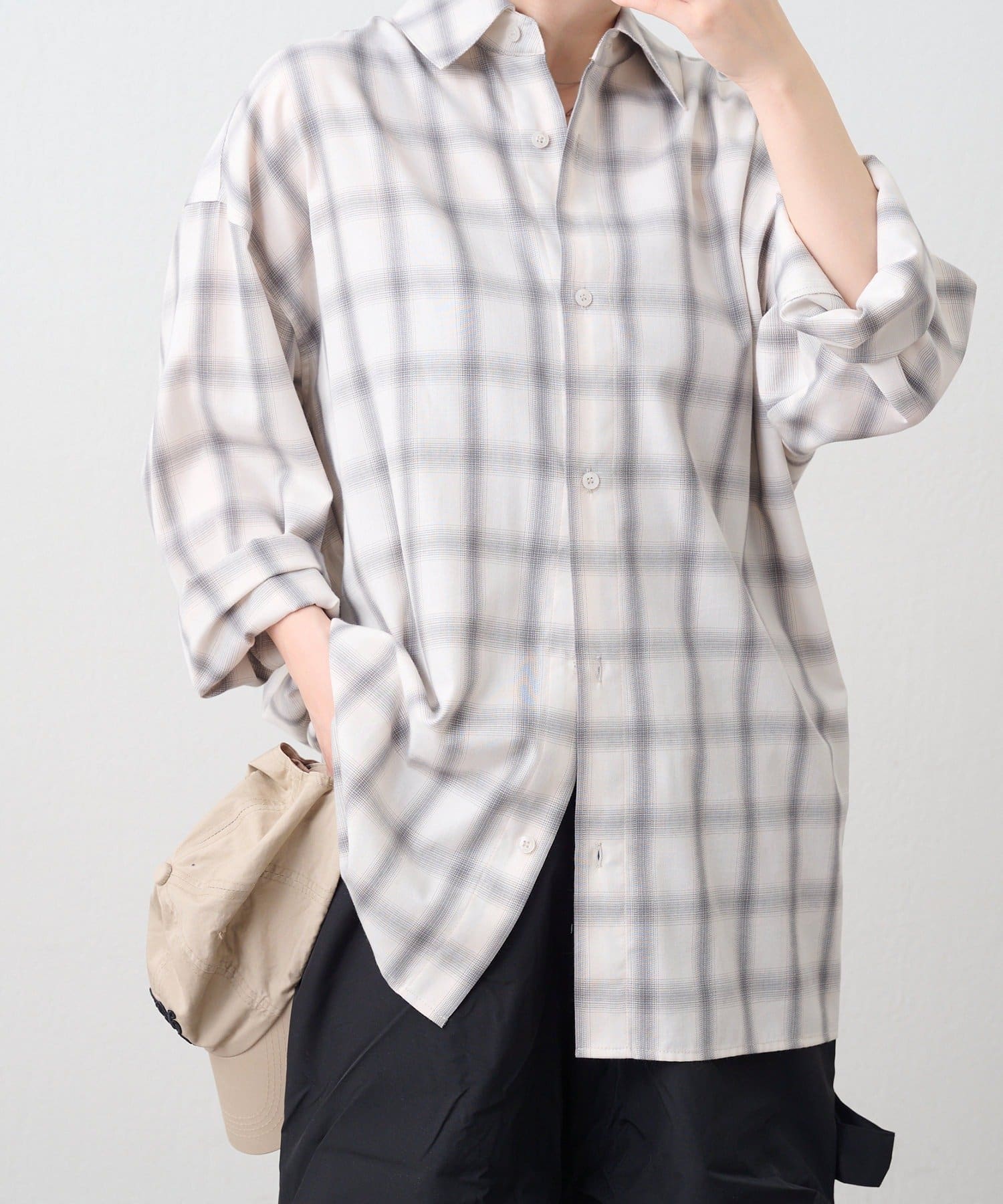 NICE CLAUP / OLIVE des OLIVE OUTLET(ナイスクラップ  / オリーブ デ オリーブ アウトレット) 【NUNIFE】チェックシャツ