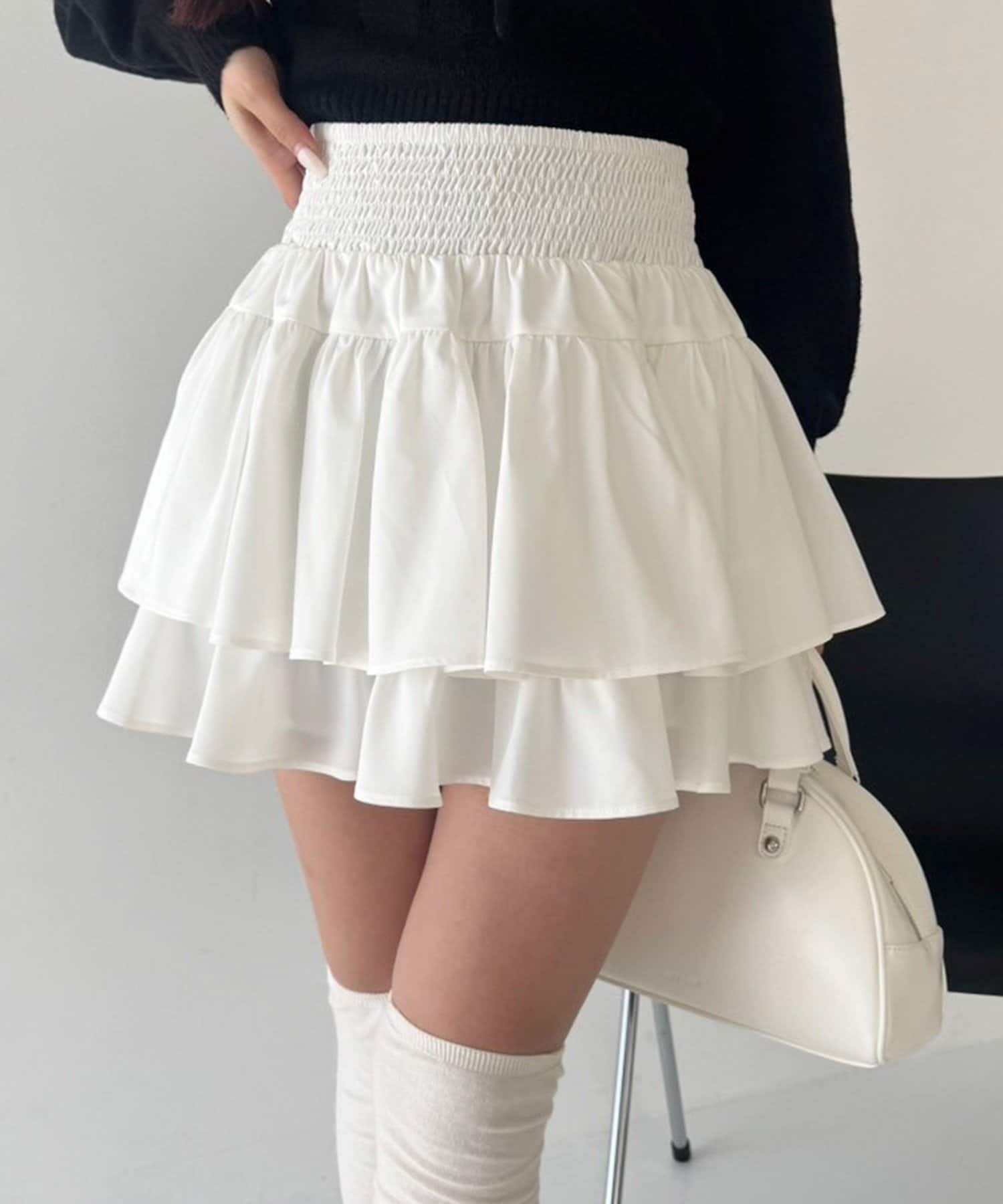 NICE CLAUP / OLIVE des OLIVE OUTLET(ナイスクラップ  / オリーブ デ オリーブ アウトレット) 【one after another】ティアードミニ
