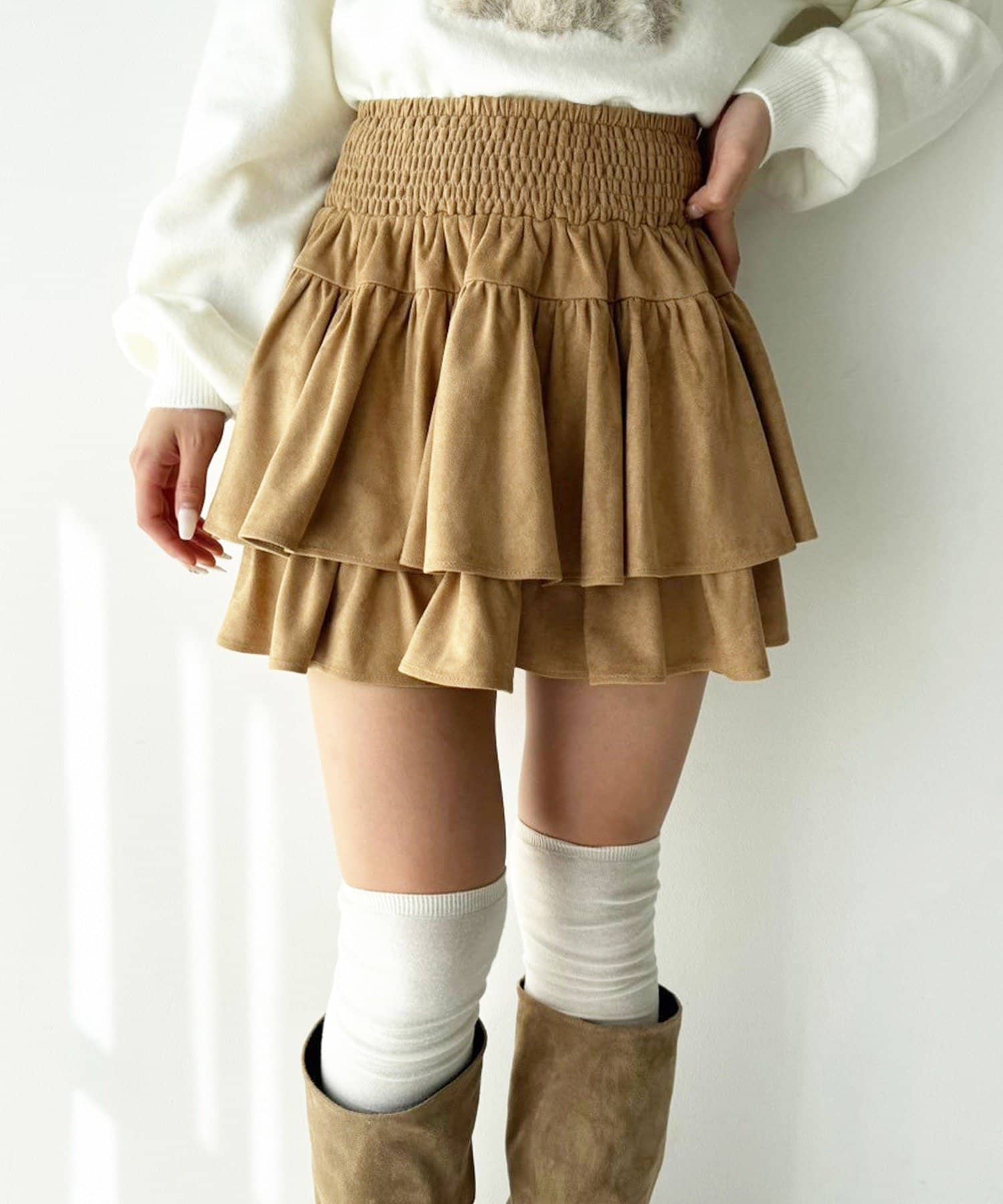 NICE CLAUP / OLIVE des OLIVE OUTLET(ナイスクラップ  / オリーブ デ オリーブ アウトレット) 【one after another】ティアードミニ