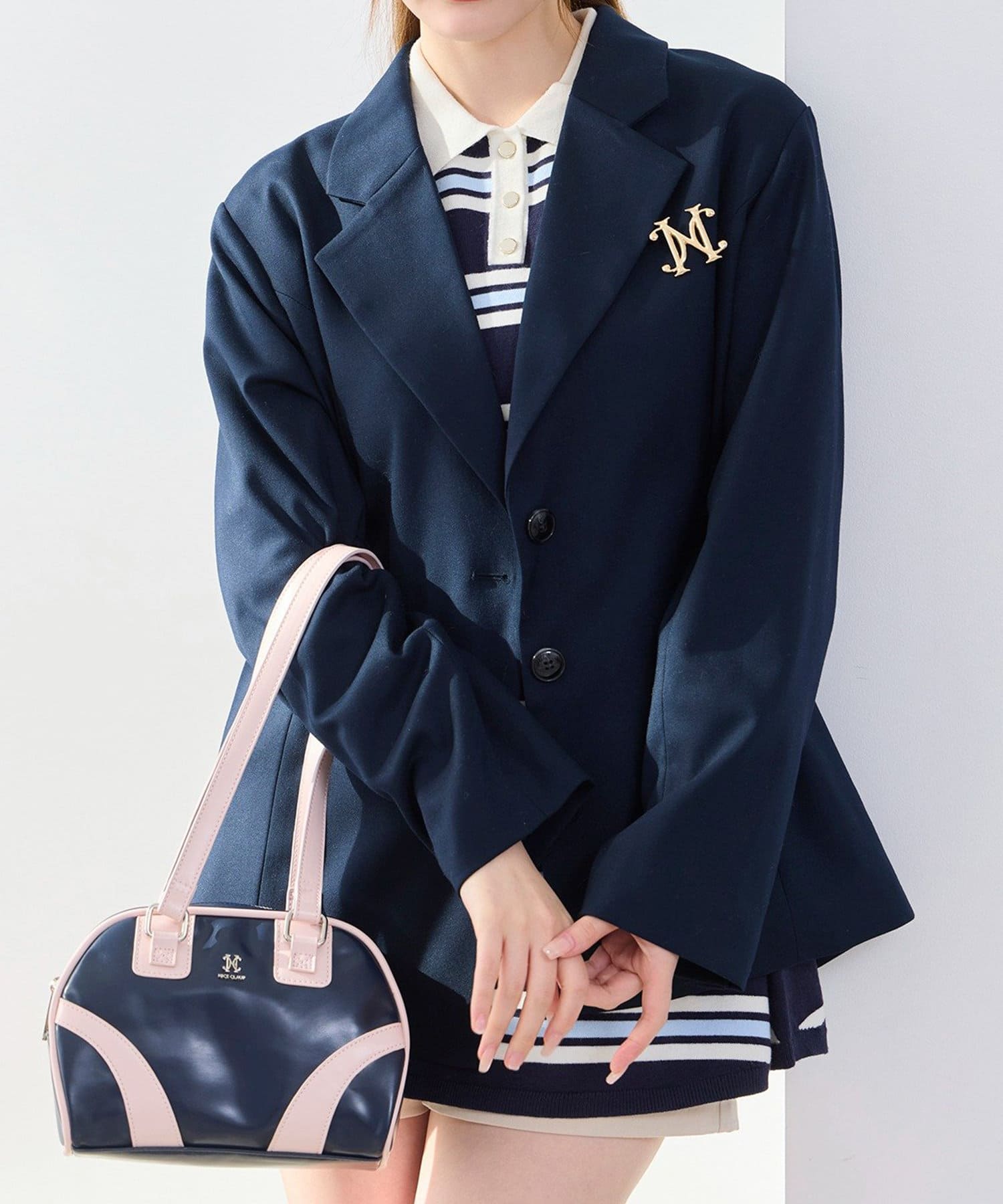 NICE CLAUP / OLIVE des OLIVE OUTLET(ナイスクラップ  / オリーブ デ オリーブ アウトレット) 【one after another】ポロ襟ニットワンピース