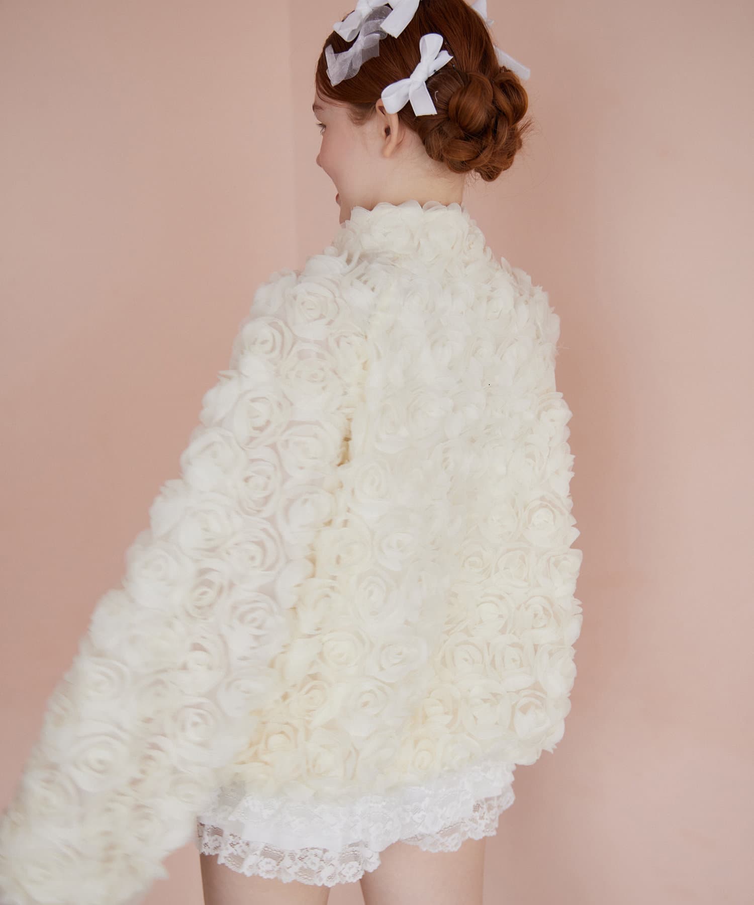 Seemi by NICE CLAUP3Dローズブルゾン Seemi.】3Dローズブルゾン | Seemi.by NICE CLAUP(シーミーバイ