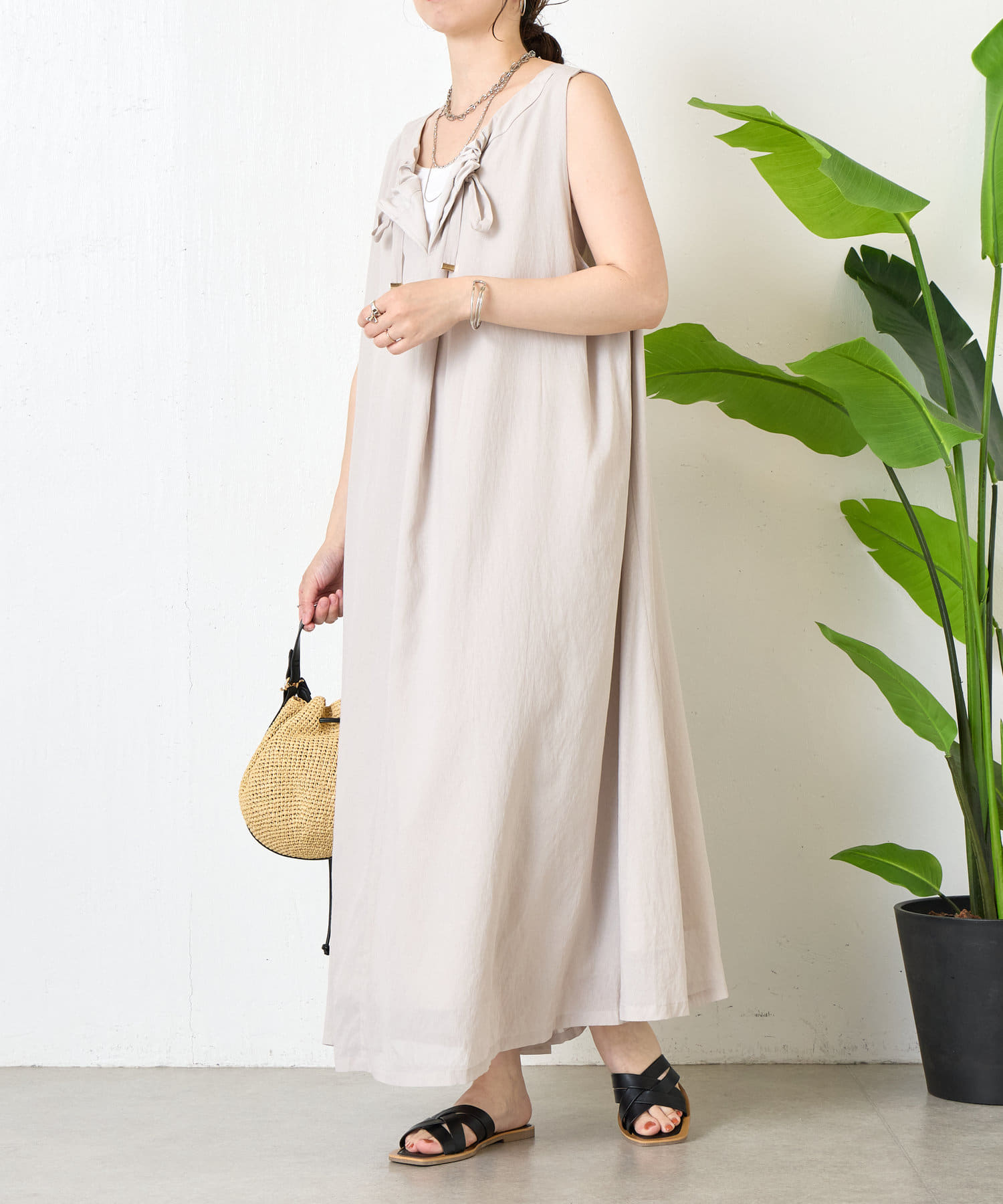 nanunanu　Jワンピ　S ソフトオックスシャツワンピース - SOÉJU online store｜上質な