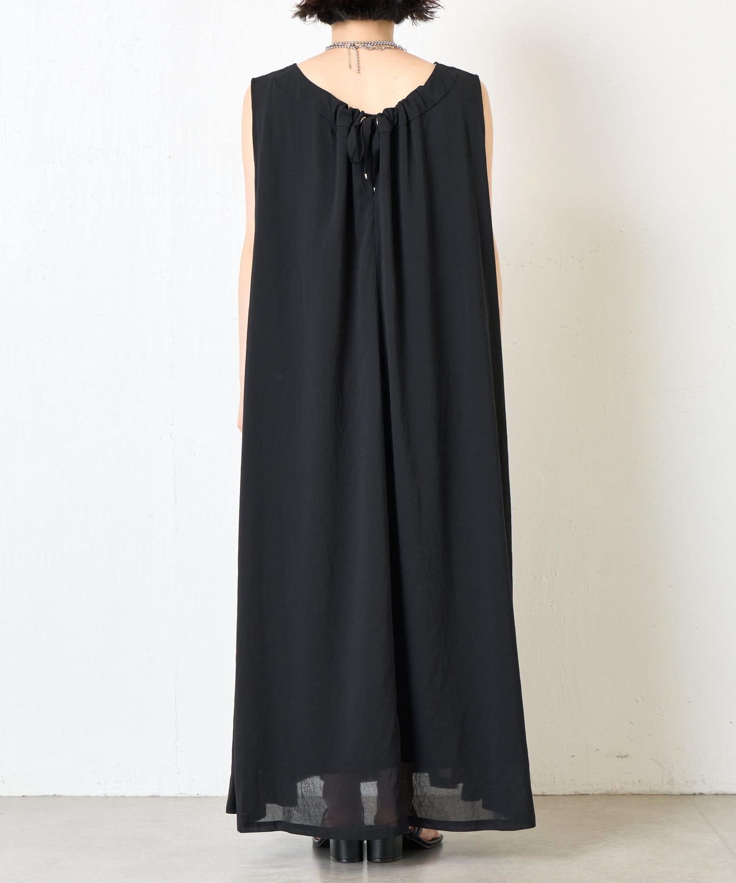Jena　espace merveilleux(ジェナ　エスパスメルヴェイユ) 【ふわかるワンピ】2WAYリボンシアーワンピース