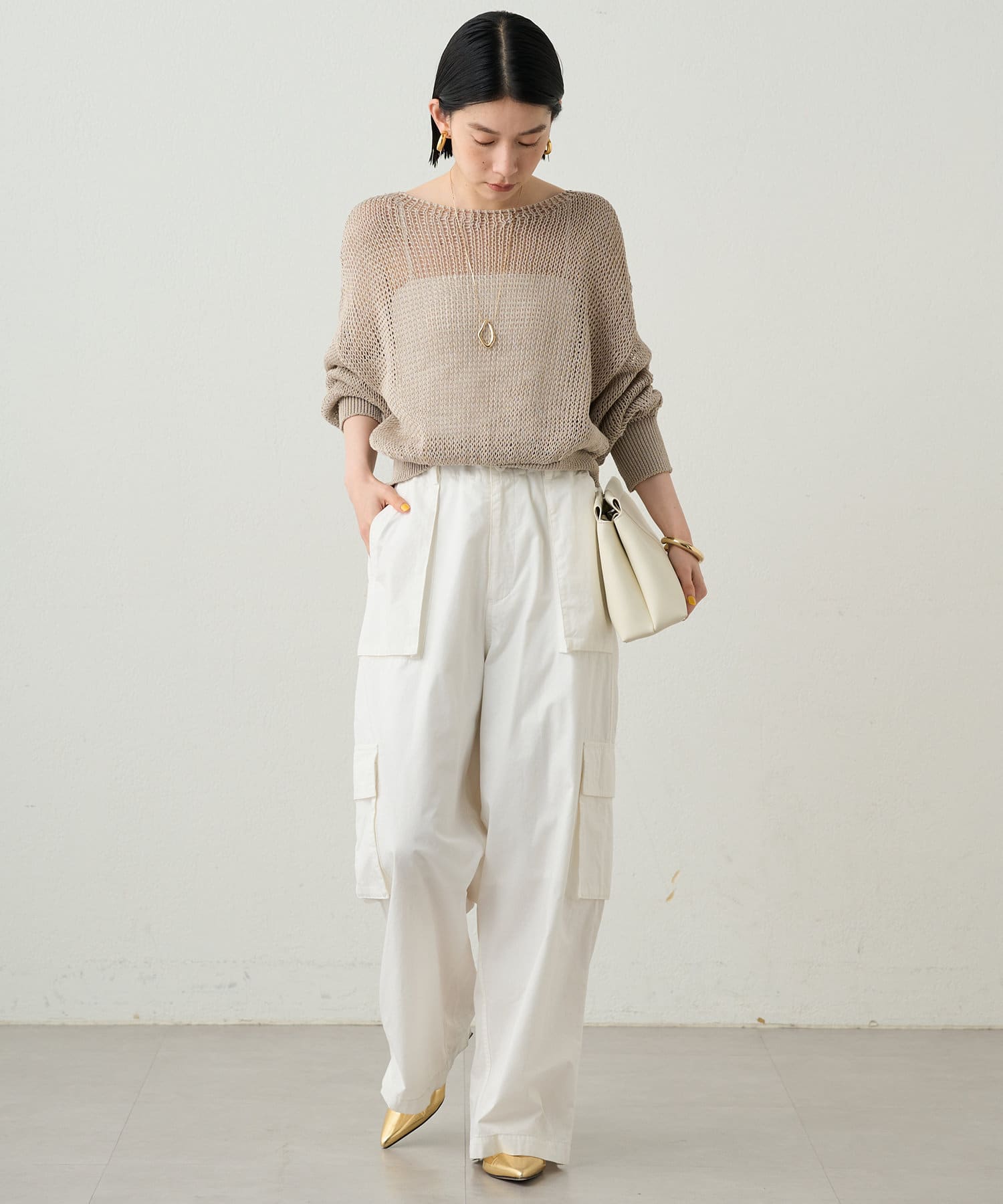 LOUNGEDRESS カーゴボリュームパンツ　レッド・Mサイズ カーゴボリュームパンツ | LOUNGEDRESS(ラウンジドレス