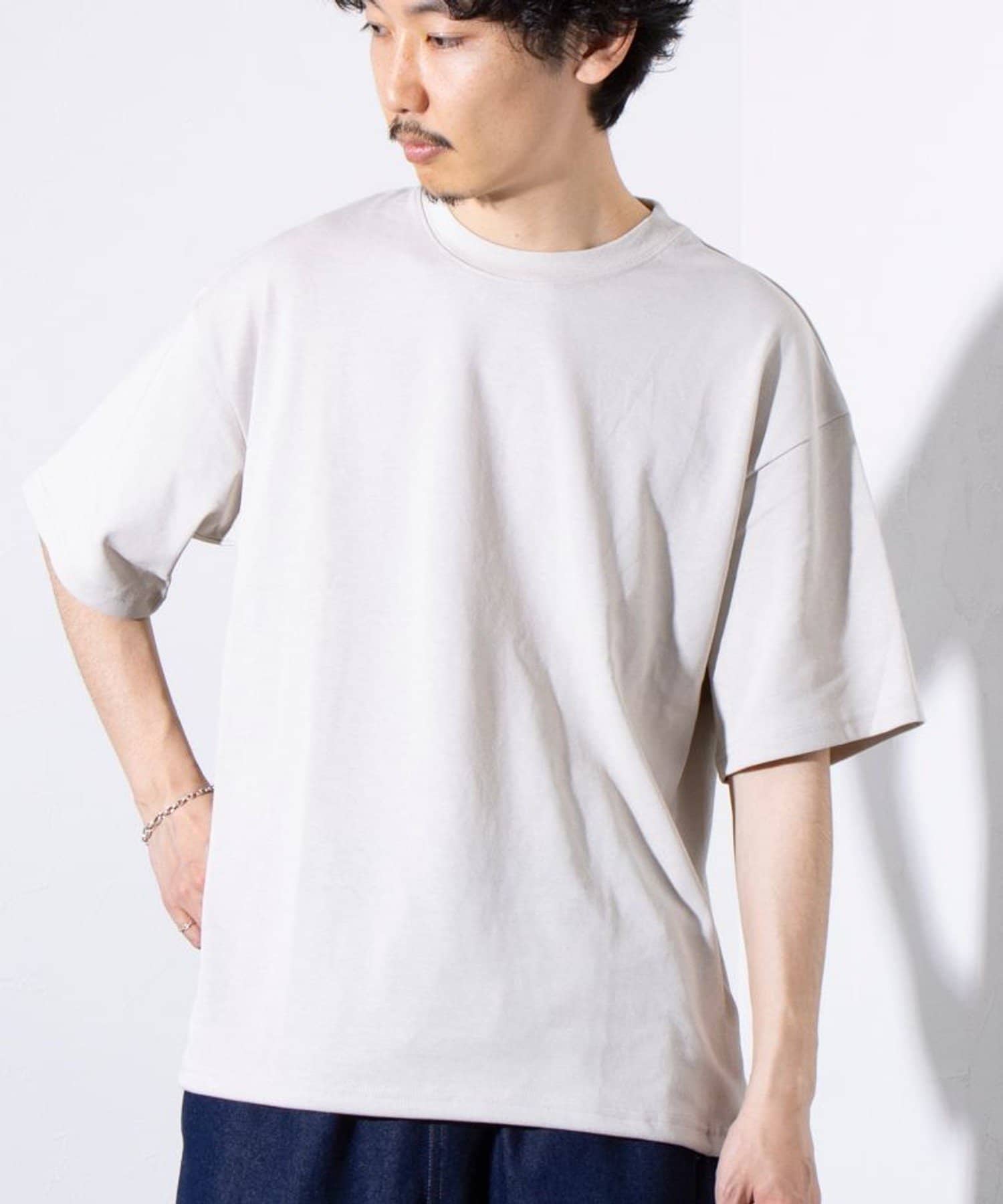 FREDY & GLOSTER(フレディ アンド グロスター) 【GLOSTER】裾ドロスト 機能素材Tシャツ 無地T ショートスリーブ