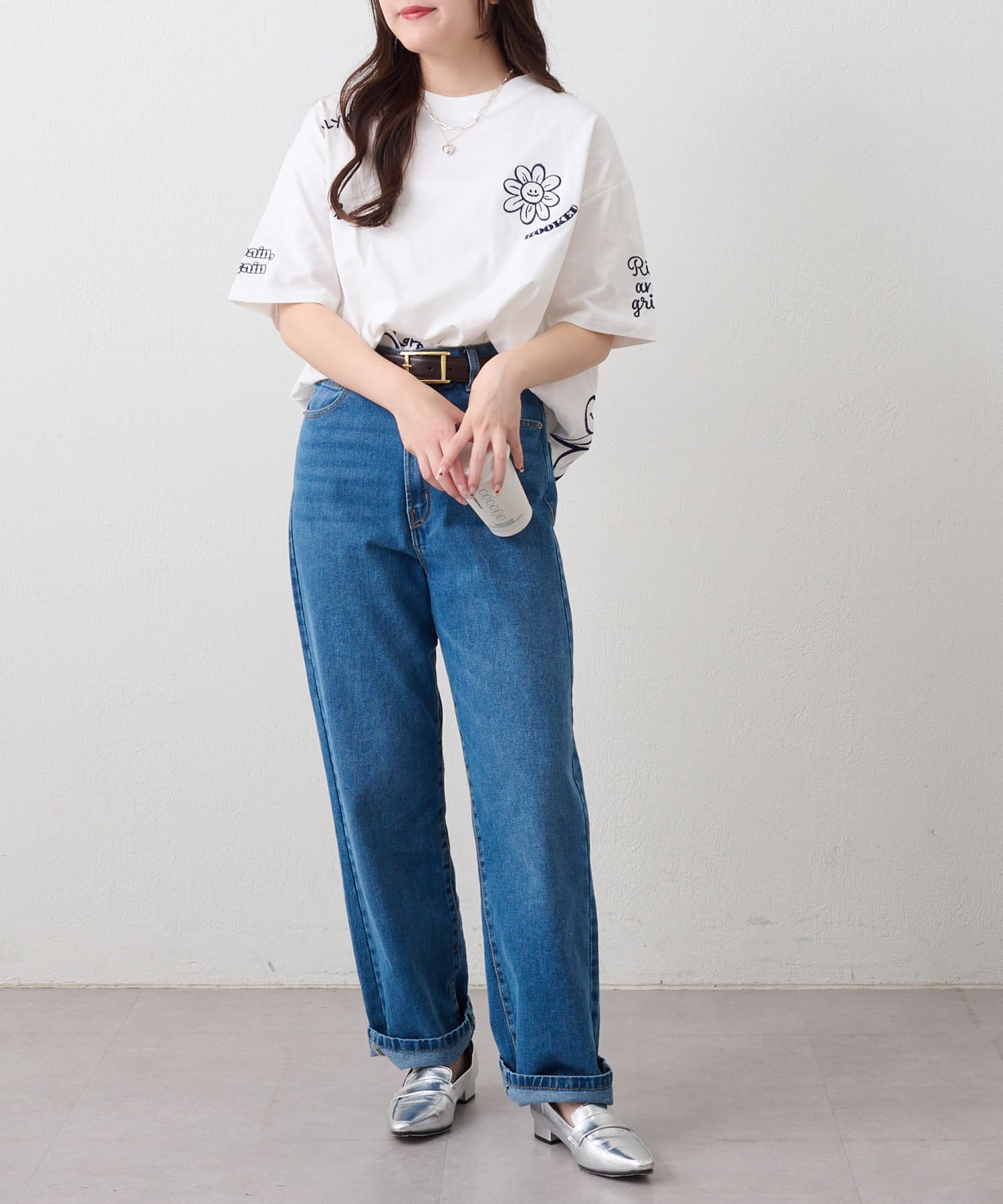トップス osmanthus 21FW Osmanthus Motif Jacquard Sheer Knitted Top 金木犀