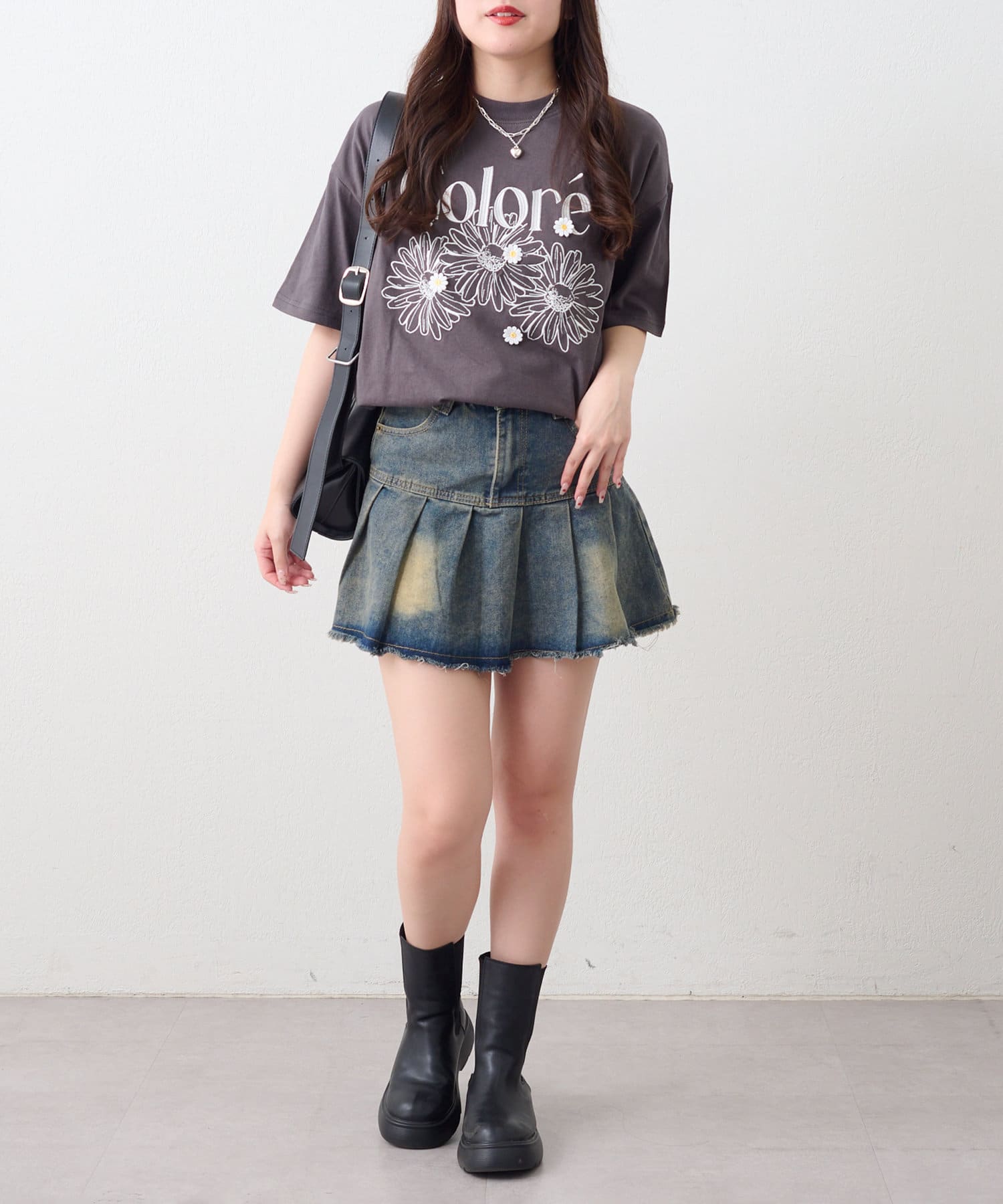 NICE CLAUP / OLIVE des OLIVE OUTLET(ナイスクラップ  / オリーブ デ オリーブ アウトレット) 【RMAF】【人気デザイン】お花シリーズBIGTシャツ