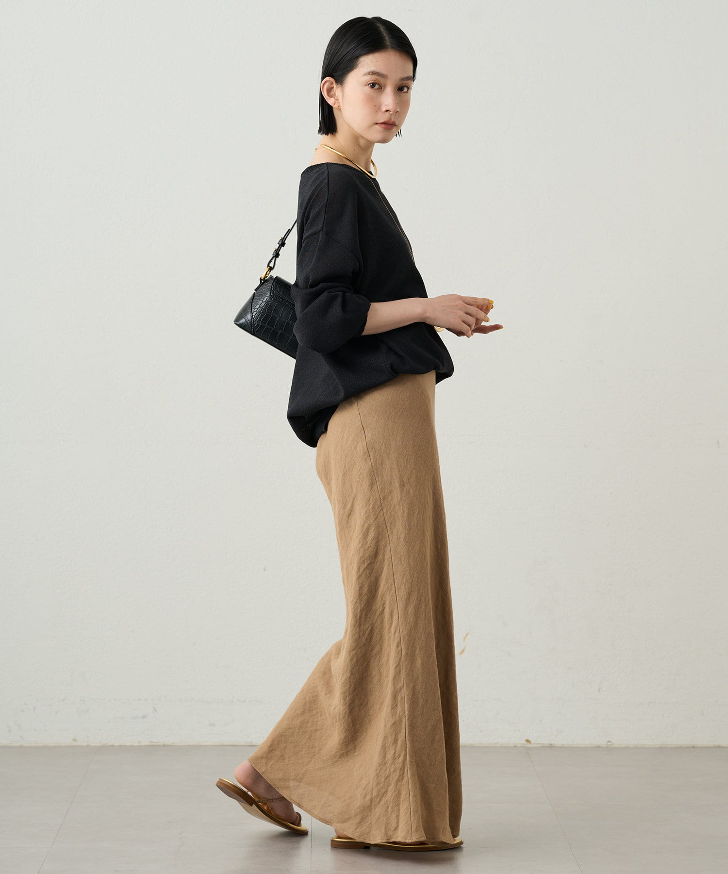 ラウンジドレス S リネンマーメイドスカート ロングスカート Loungedress スカート リネンマーメイドスカート : ZOZOTOWN