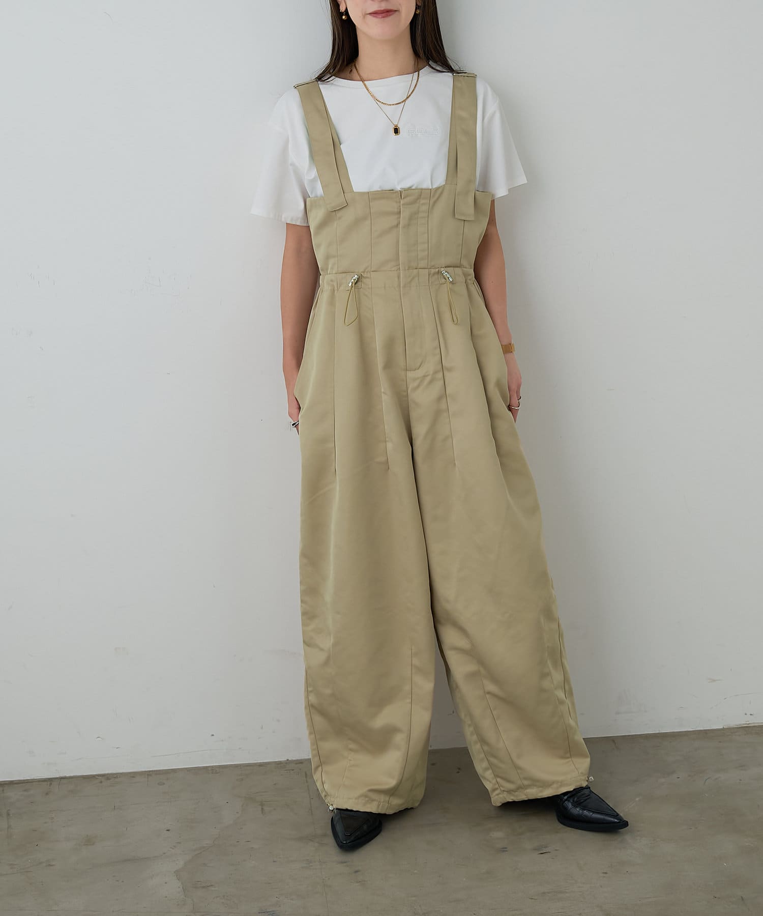-goocy-(グーシー) ツイルパラシュートサロペット