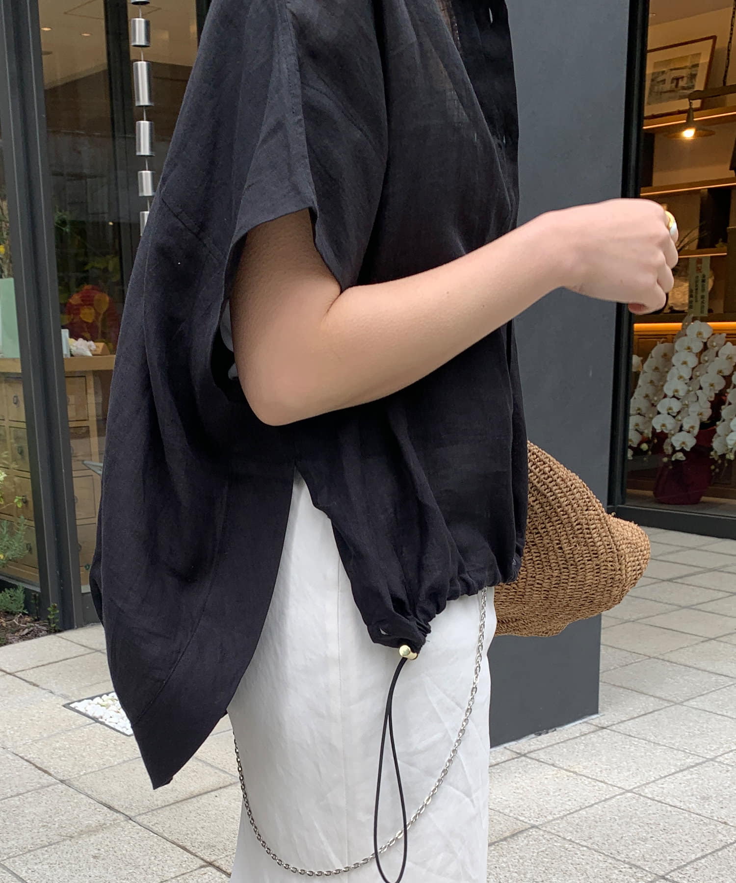 DOUDOU(ドゥドゥ) 【お気に入り総選挙１位！/完売カラー再追加！】リネンドロストフレンチシャツ