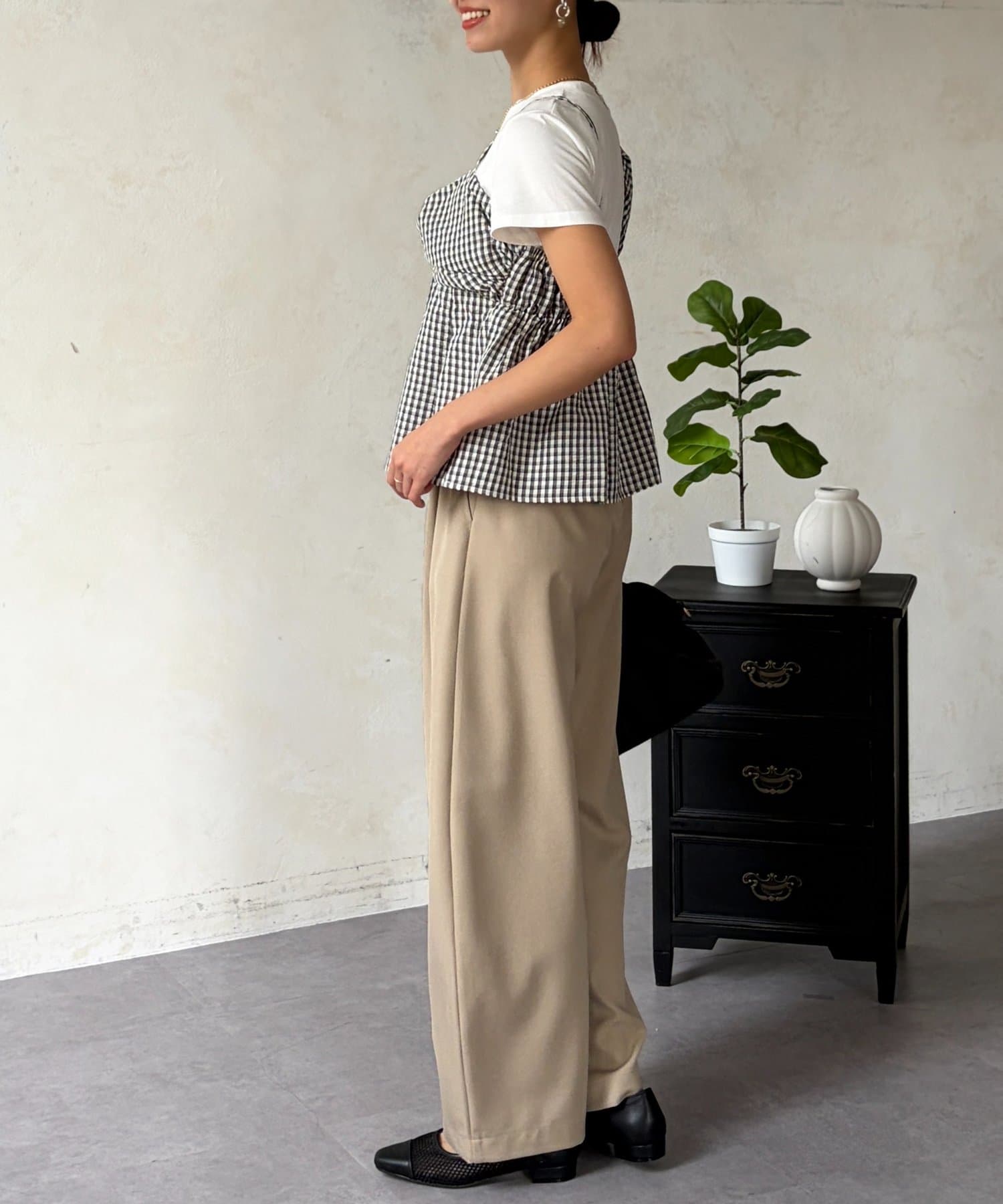 Chez toi(シェトワ) ビスチェ見えドッキングプルオーバー