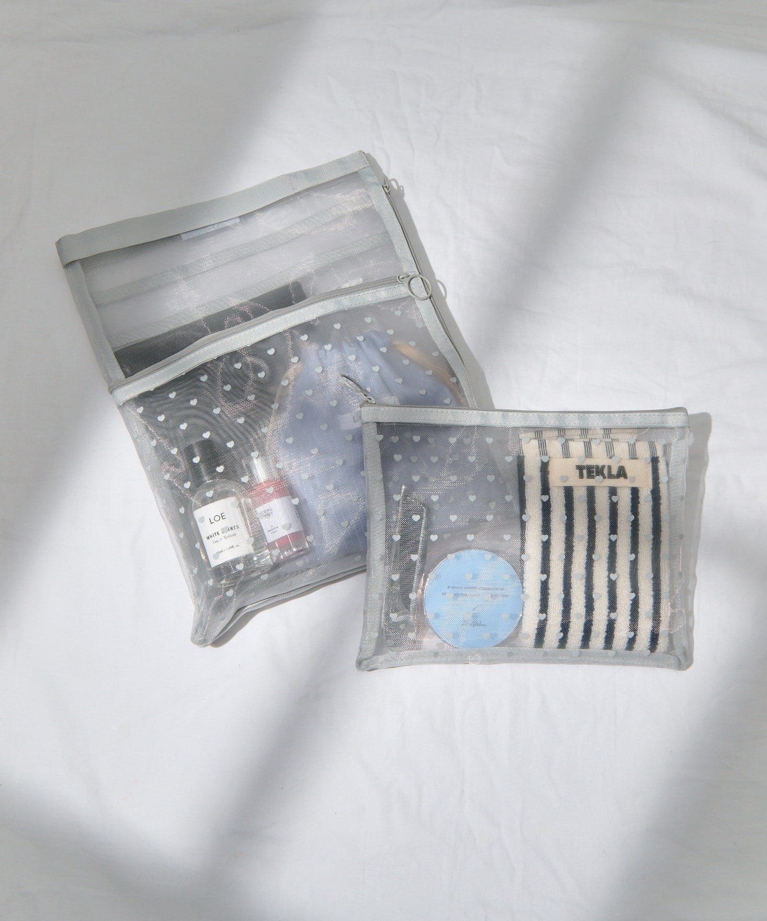 Lattice(ラティス) 【WEB限定】【人気の為再入荷/新色追加】ハートメッシュポーチ(L)