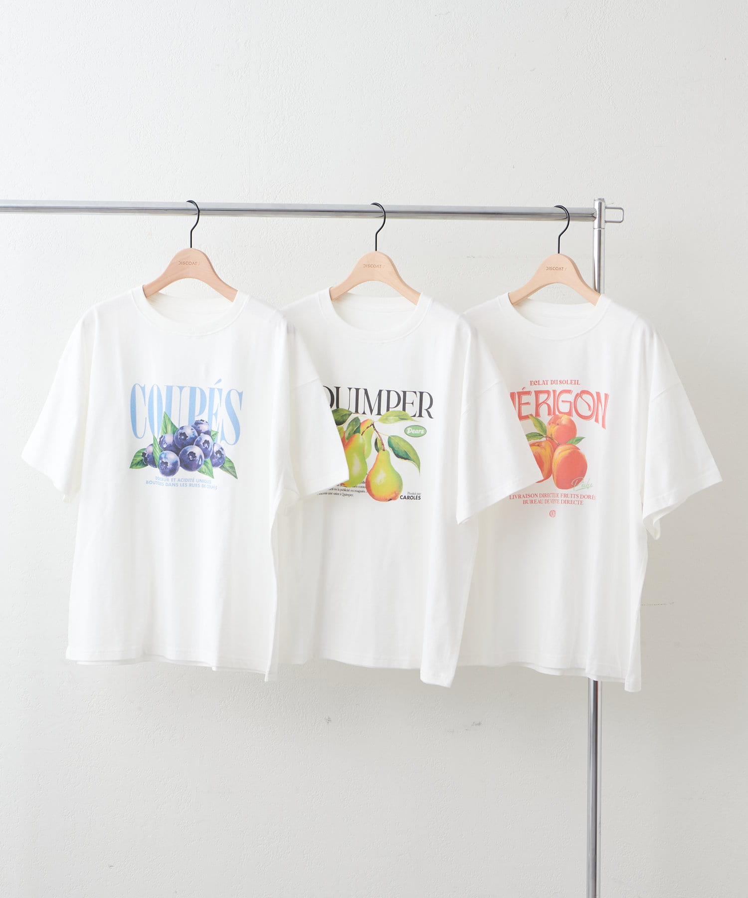 DISCOAT(ディスコート) 【ユニセックス】アソートフルーツグラフィックTシャツ