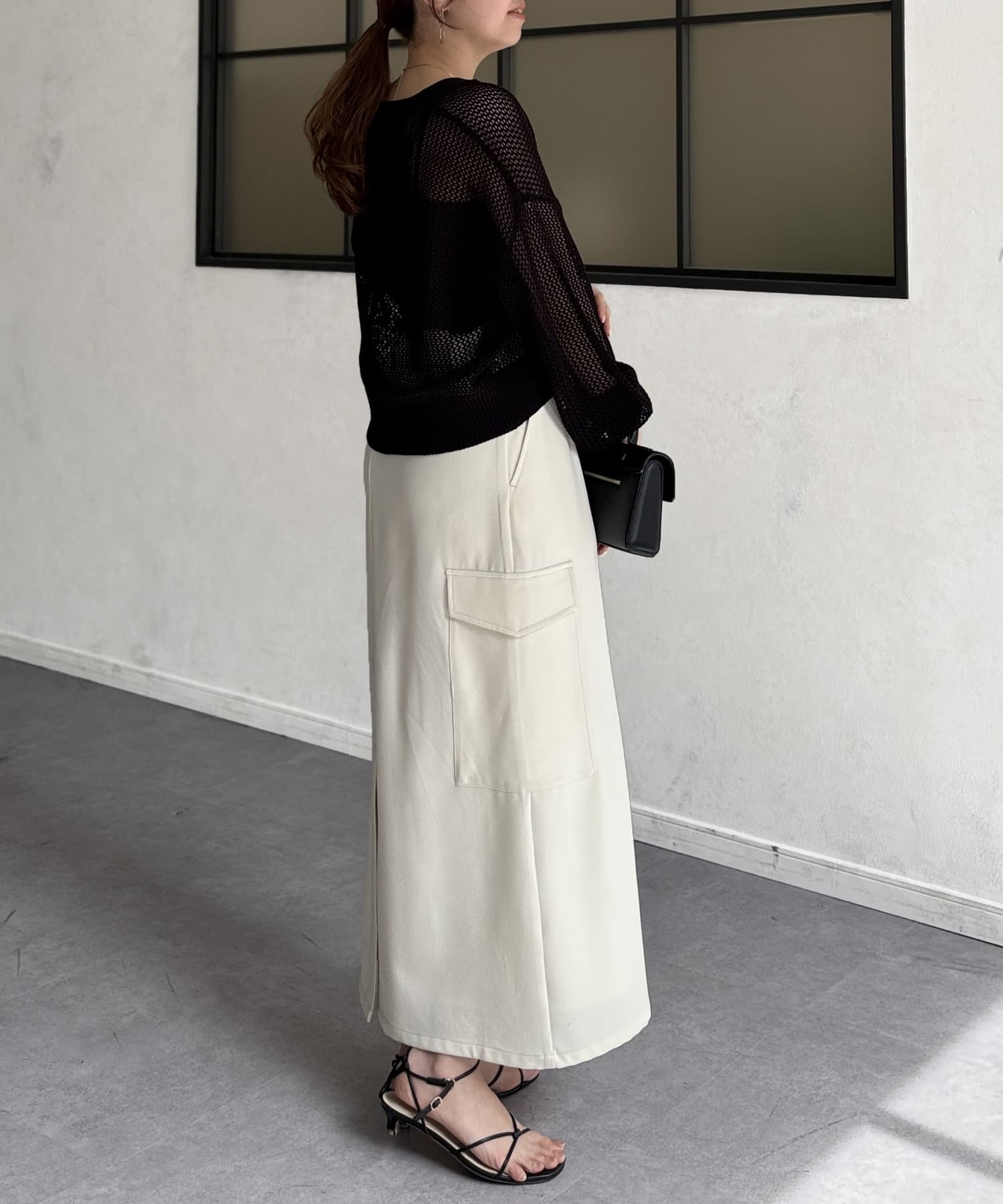 Chez toi(シェトワ) メッシュニットカーディガン