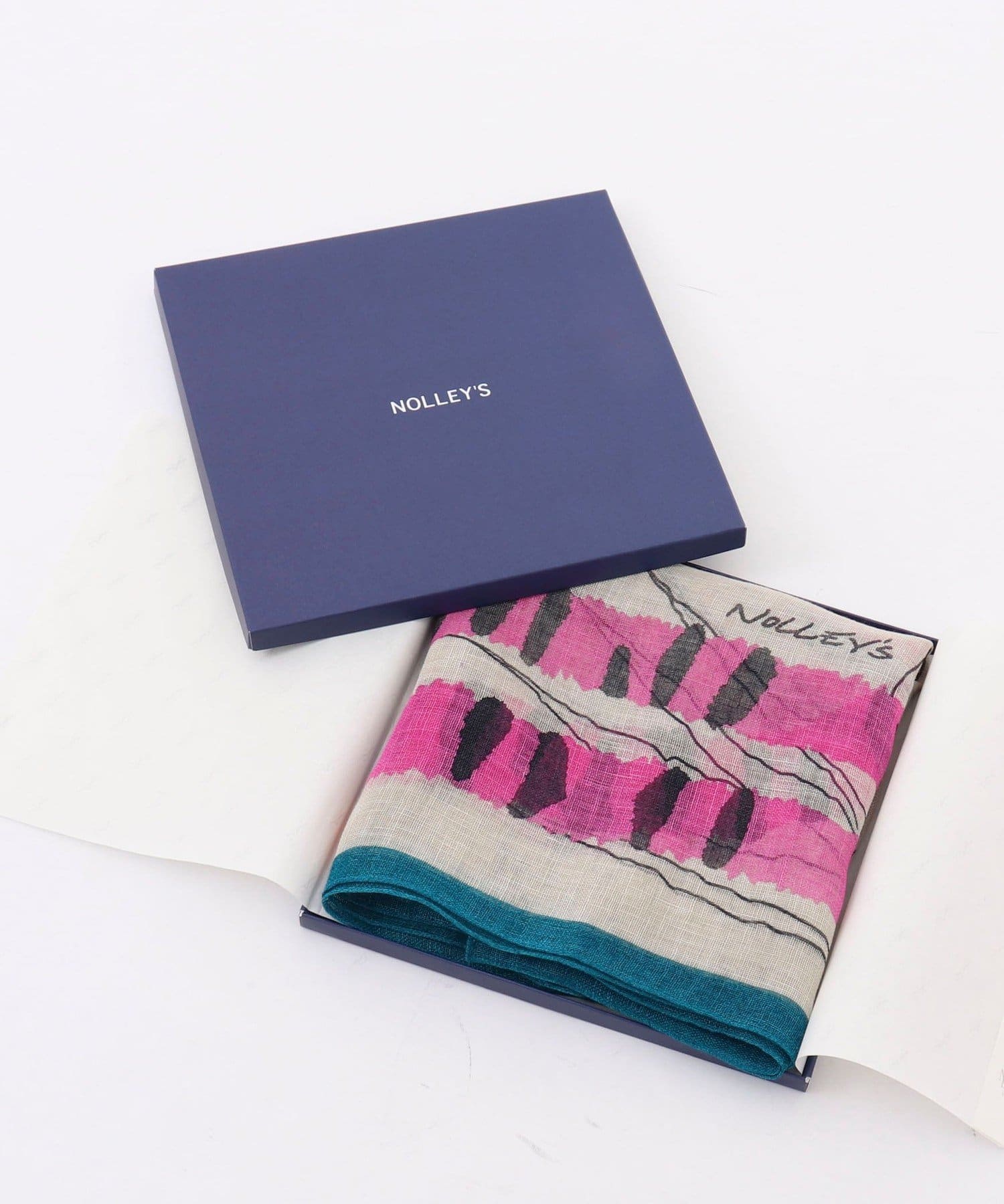 NOLLEY'S(ノーリーズ) リネンガーゼプリントストール