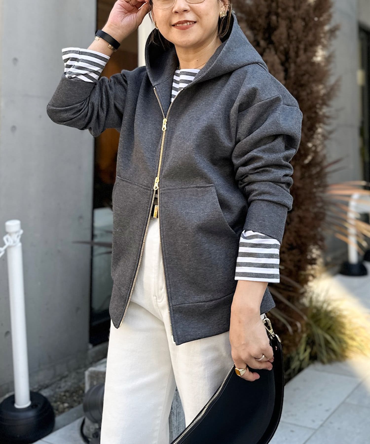 NOLLEY'S(ノーリーズ) Oversized ZIPフーディー