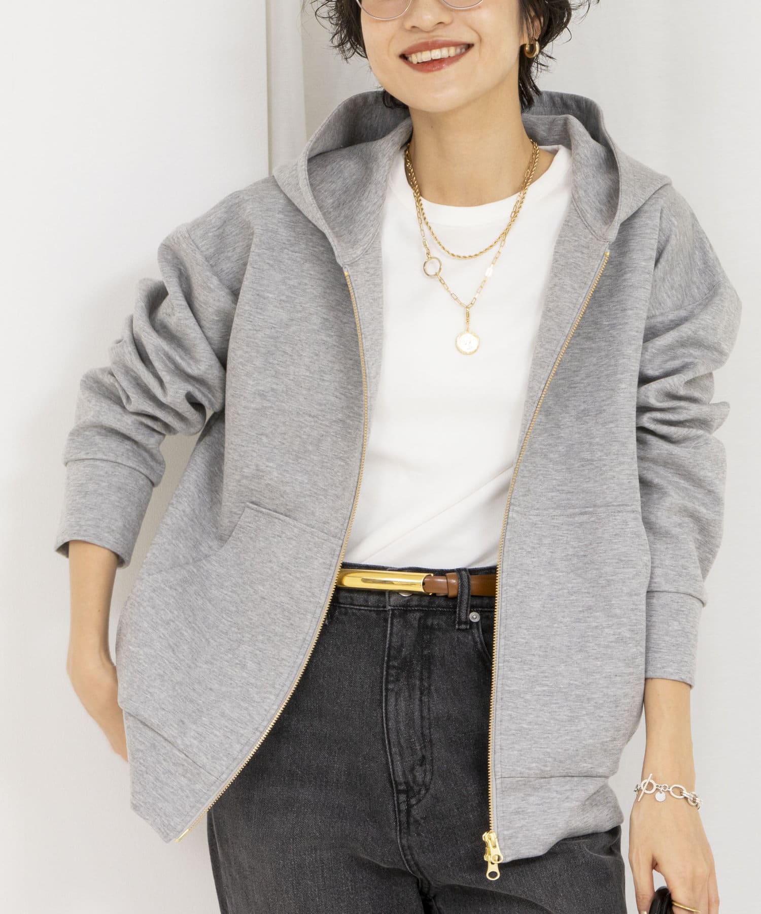 NOLLEY'S(ノーリーズ) Oversized ZIPフーディー