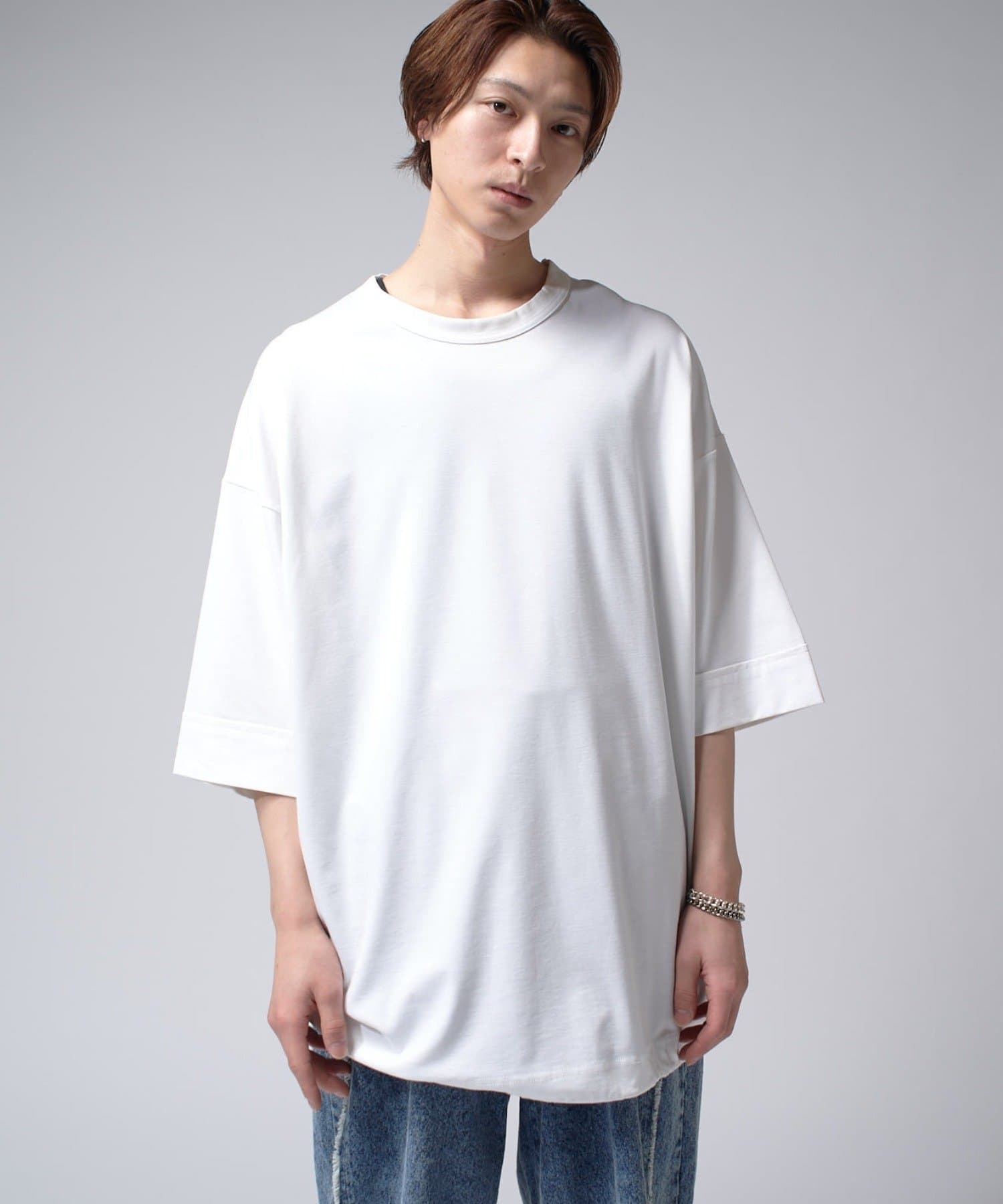 【美品】Lui's ルイス白　Tシャツ SHINE BASIC TEE（Tシャツ/カットソー）｜Lui's（ルイス）の