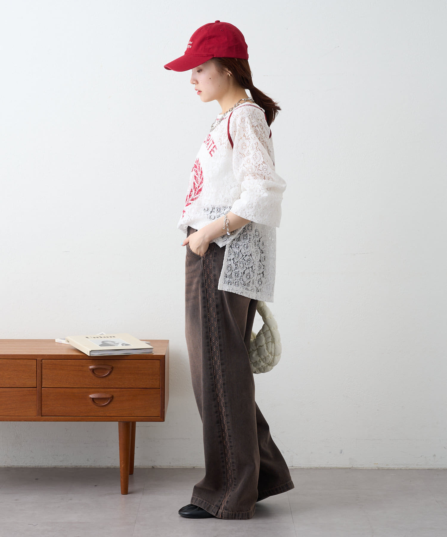 w closet(ダブルクローゼット) ナンバリングレースプルオーバー
