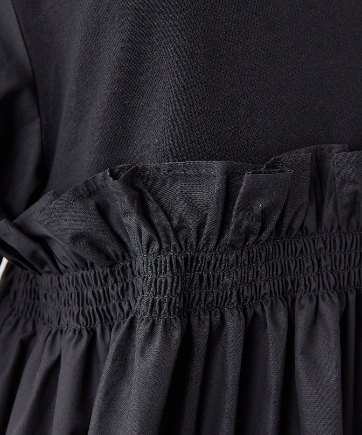 ear PAPILLONNER(イア パピヨネ) 《動画あり/体型カバー》フリルギャザートップス【SUM1 STYLE(スミスタイル)】