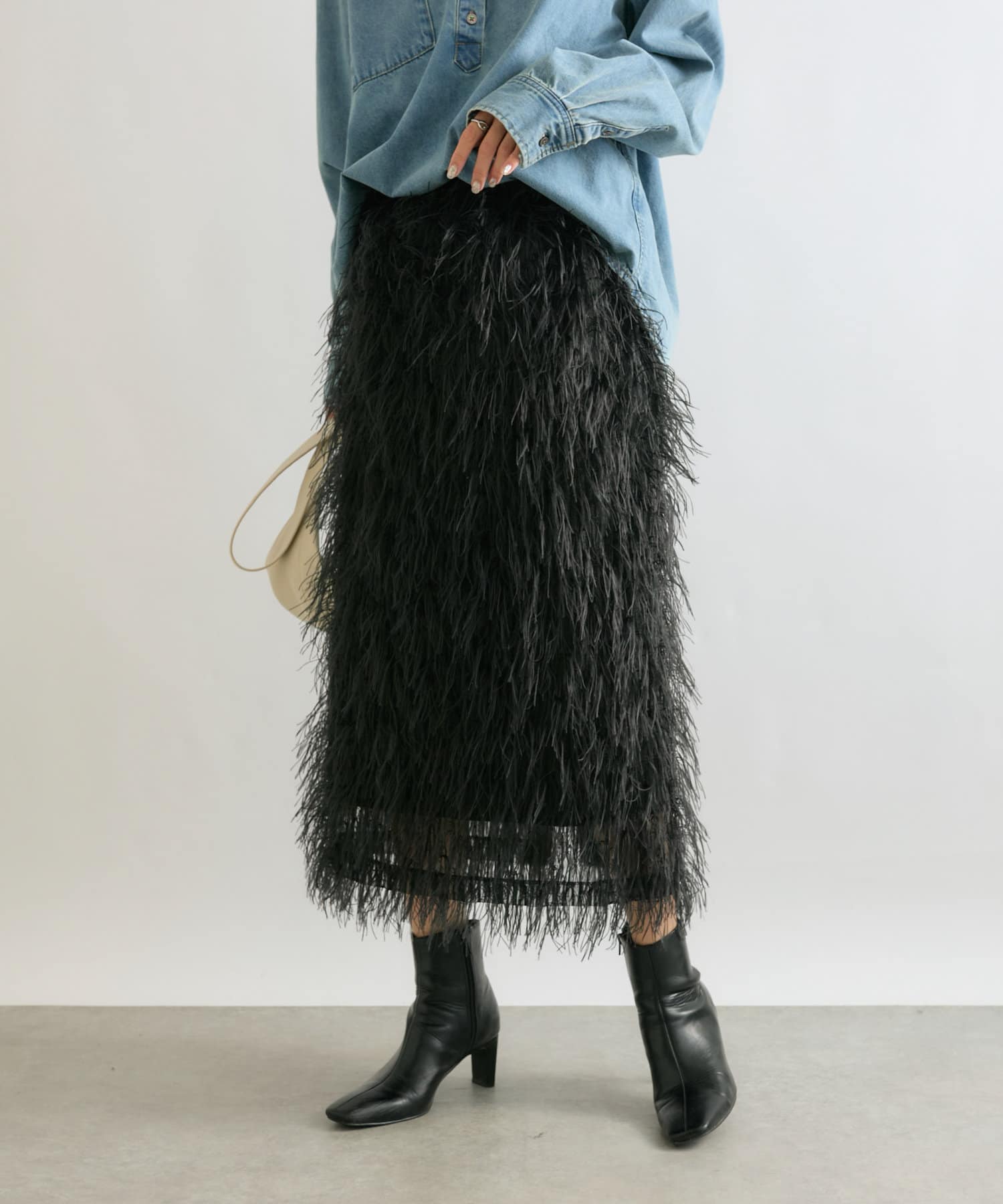 OUTLET(アウトレット) 【RIVE DROITE】シアーフェザースカート