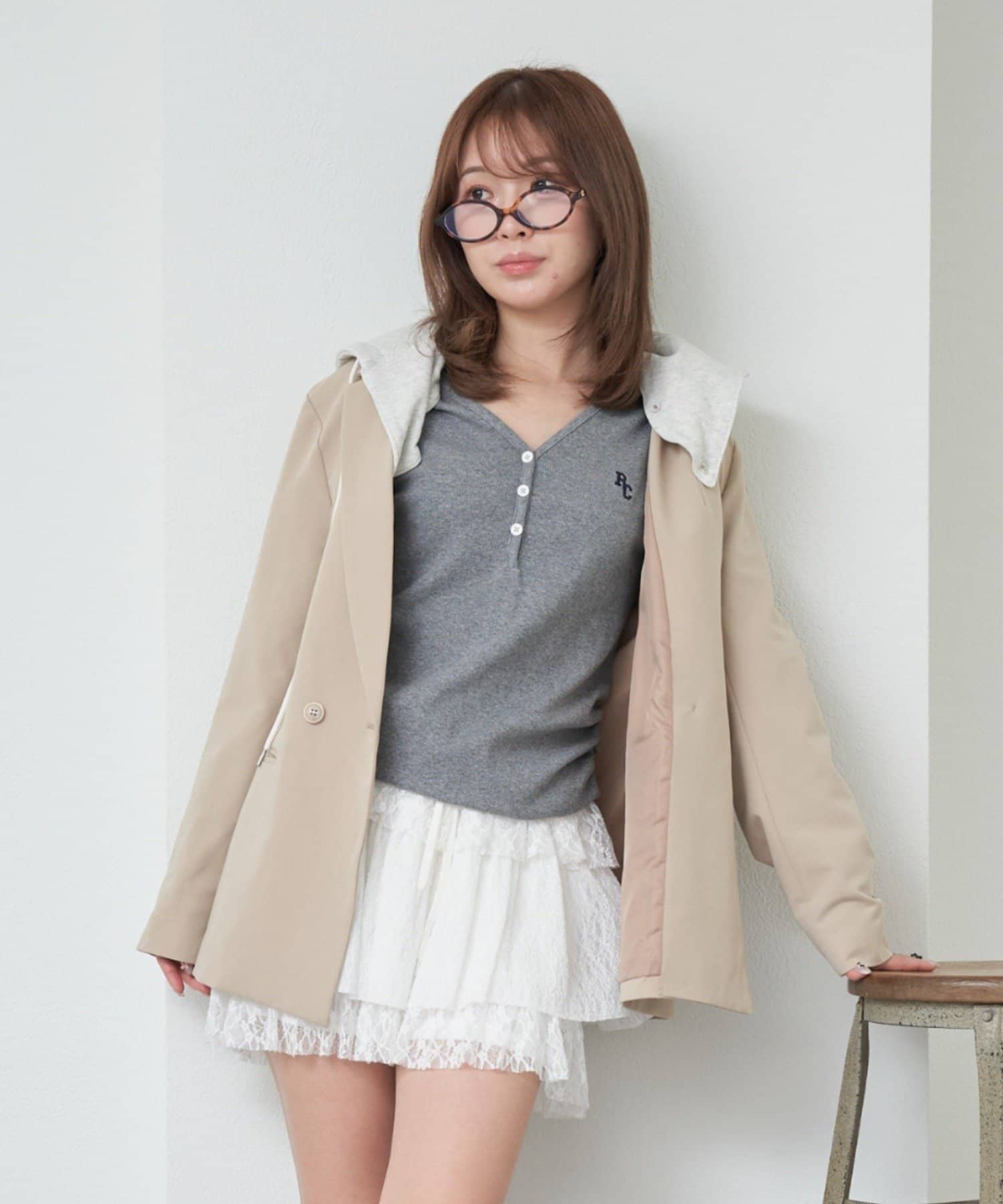 OUTLET(アウトレット) 【RAY CASSIN】フード付テーラージャケット