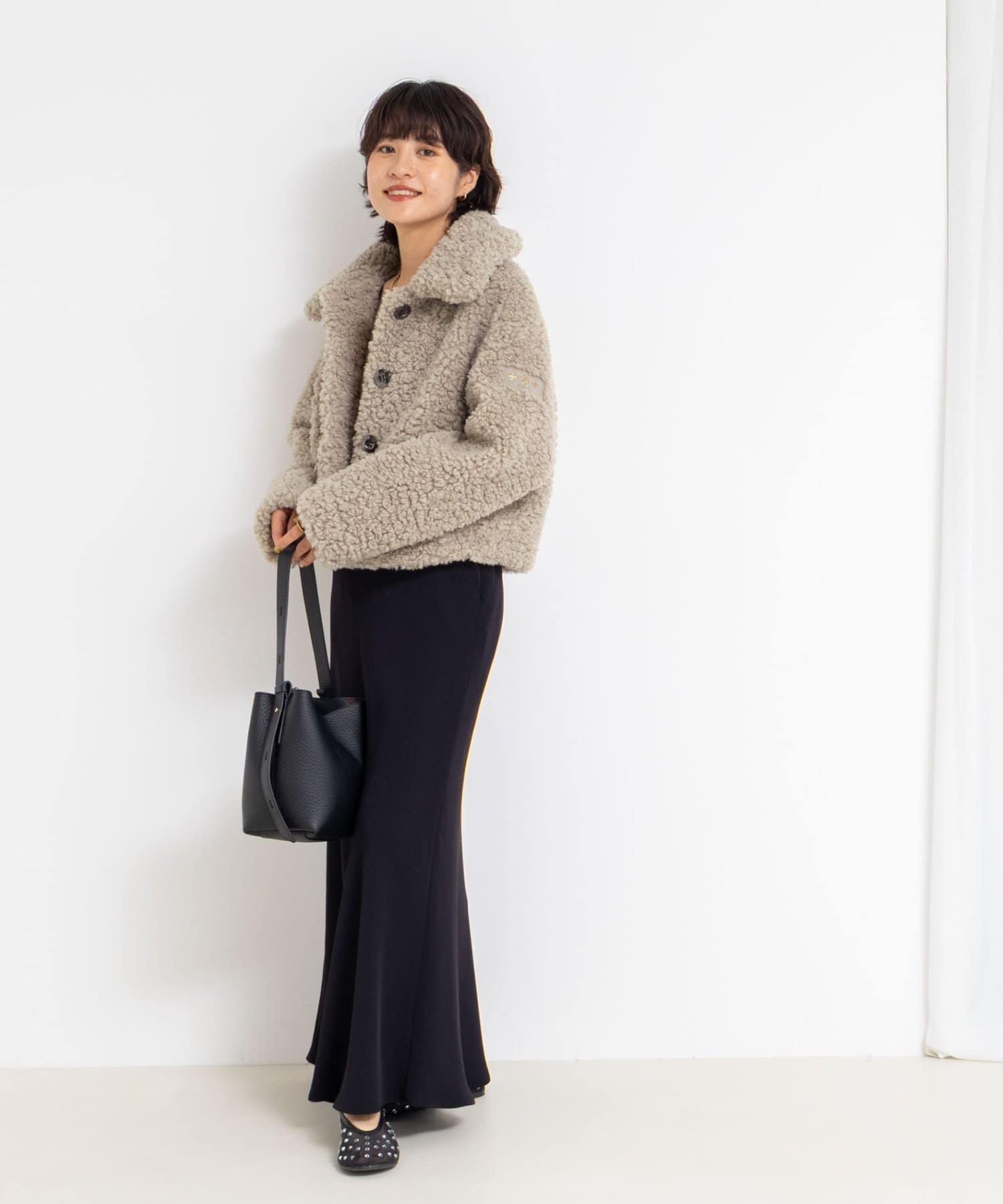 NOLLEY'S(ノーリーズ) 【追加】《オールシーズン対応》ウォッシャブルマットサテンナロースカート